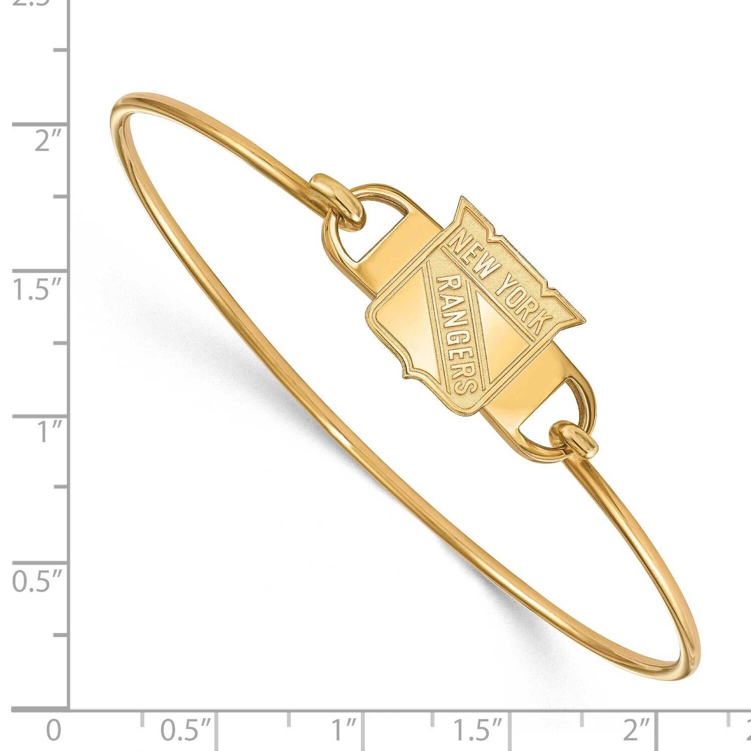 NHL New York Rangers Small Ctr Wire Bangle Gold-plated Sterling Silver GP015RNG-7, MPN: GP015RNG-7,…