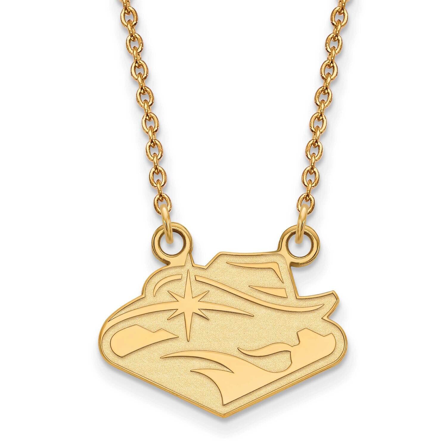 University of Nevada-Las Vegas Small Pendant with Necklace Gold-plated Sterling Silver GP017UNL-18,…