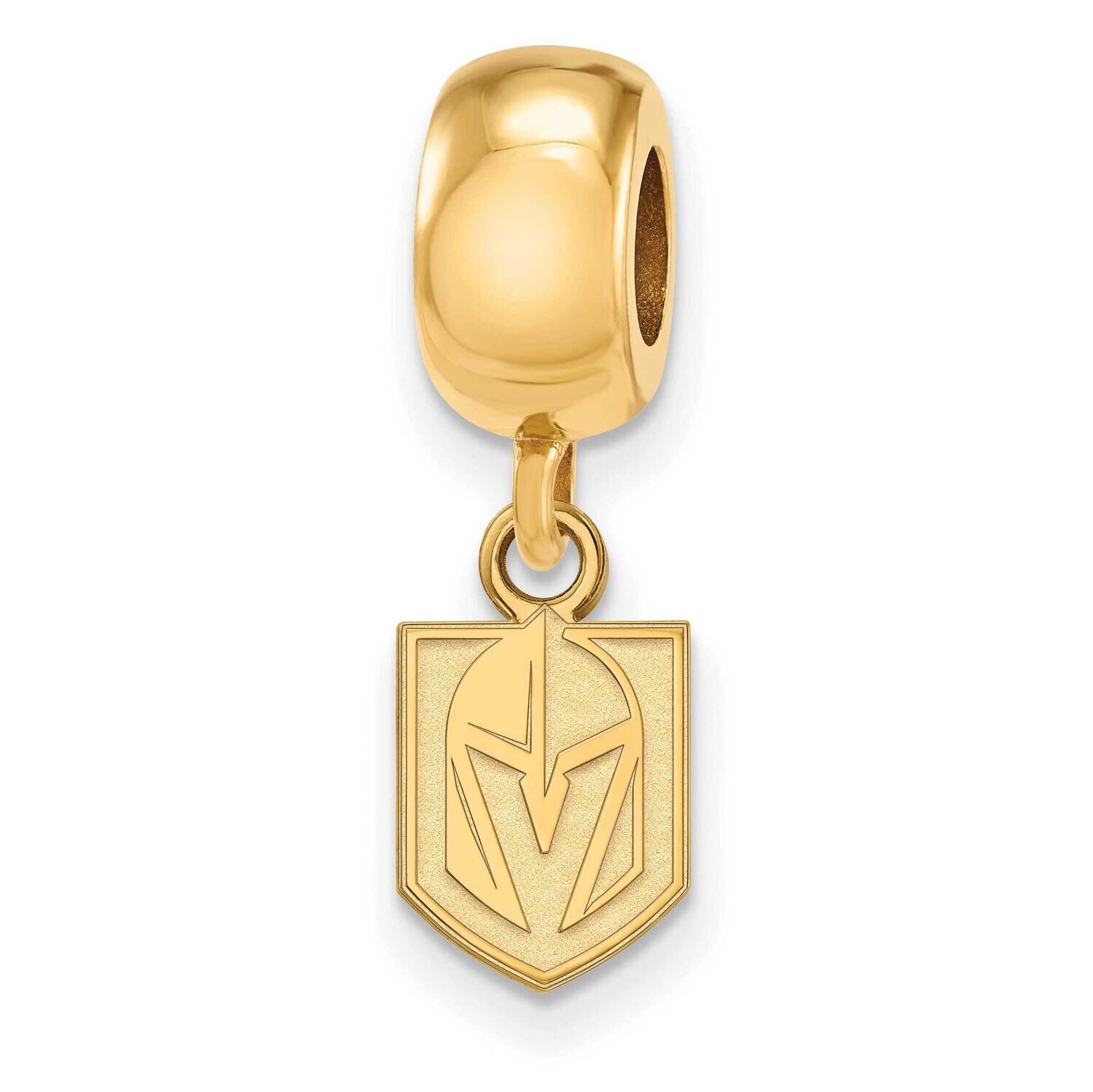 Vegas Golden Knights Bead Charm Extra-Small Dangle Gold-plated Sterling Silver GP017VGK