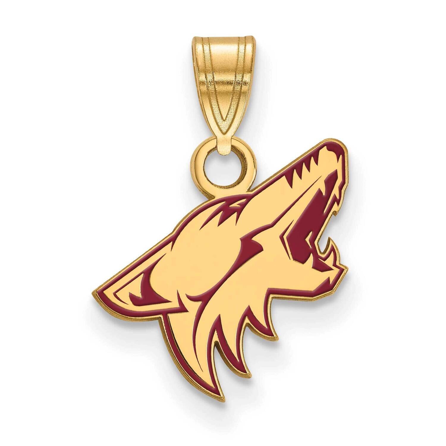 Arizona Coyotes Small Enamel Pendant Gold-plated Sterling Silver GP018COY