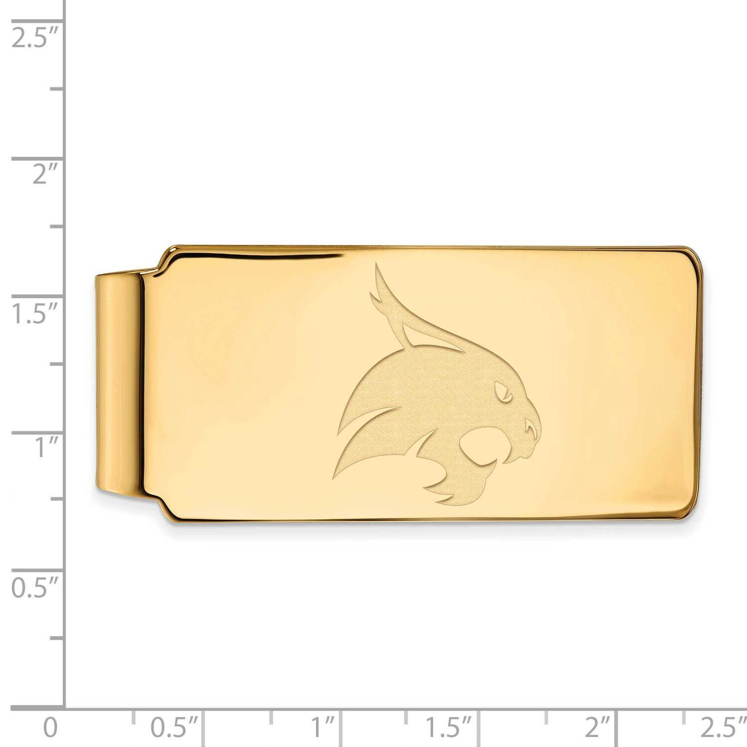 Texas State University Money Clip Gold-plated Sterling Silver GP018TST, MPN: GP018TST, 191101123689