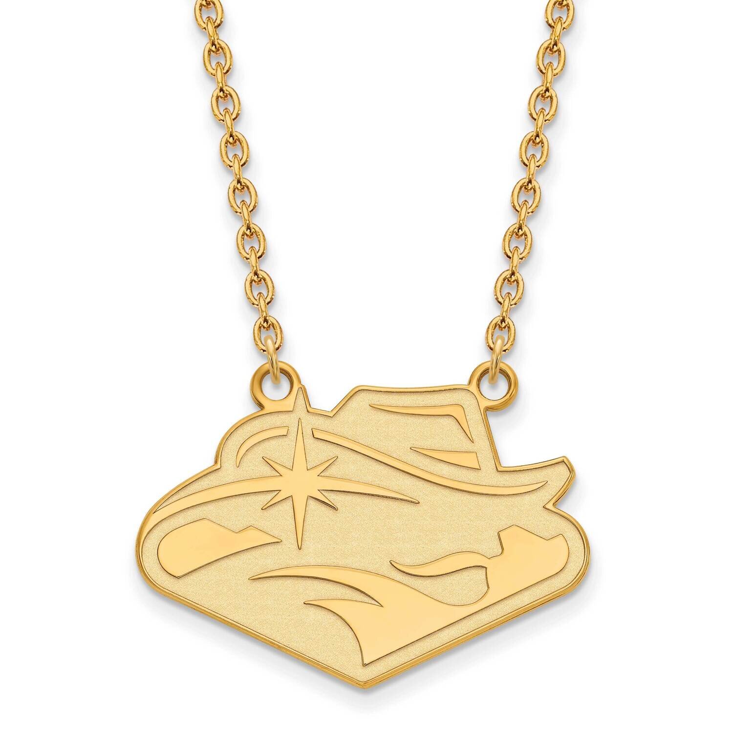 University of Nevada-Las Vegas Large Pendant with Necklace Gold-plated Sterling Silver GP018UNL-18,…