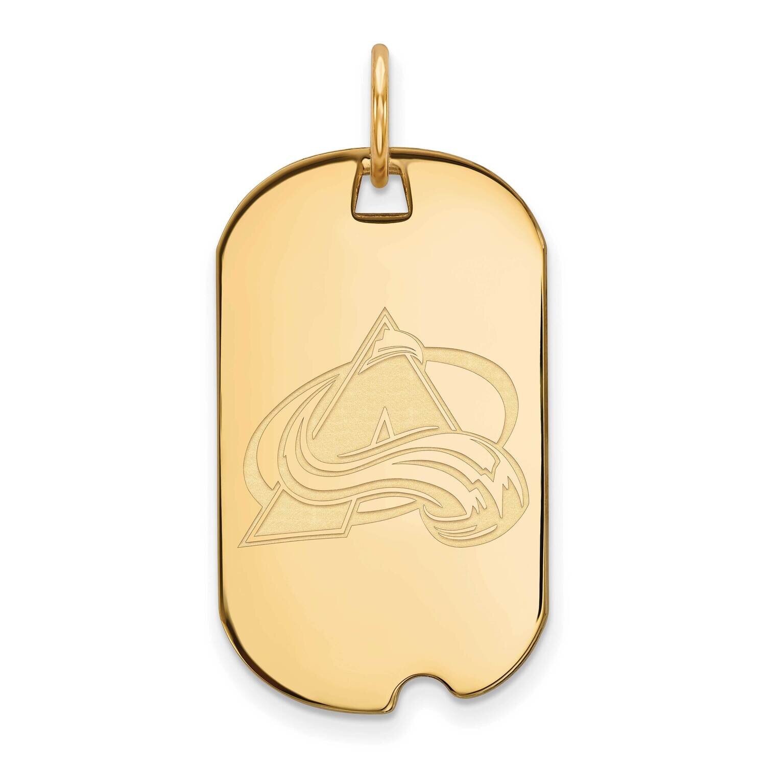 Colorado Avalanche Small Dog Tag Gold-plated Sterling Silver GP019AVA