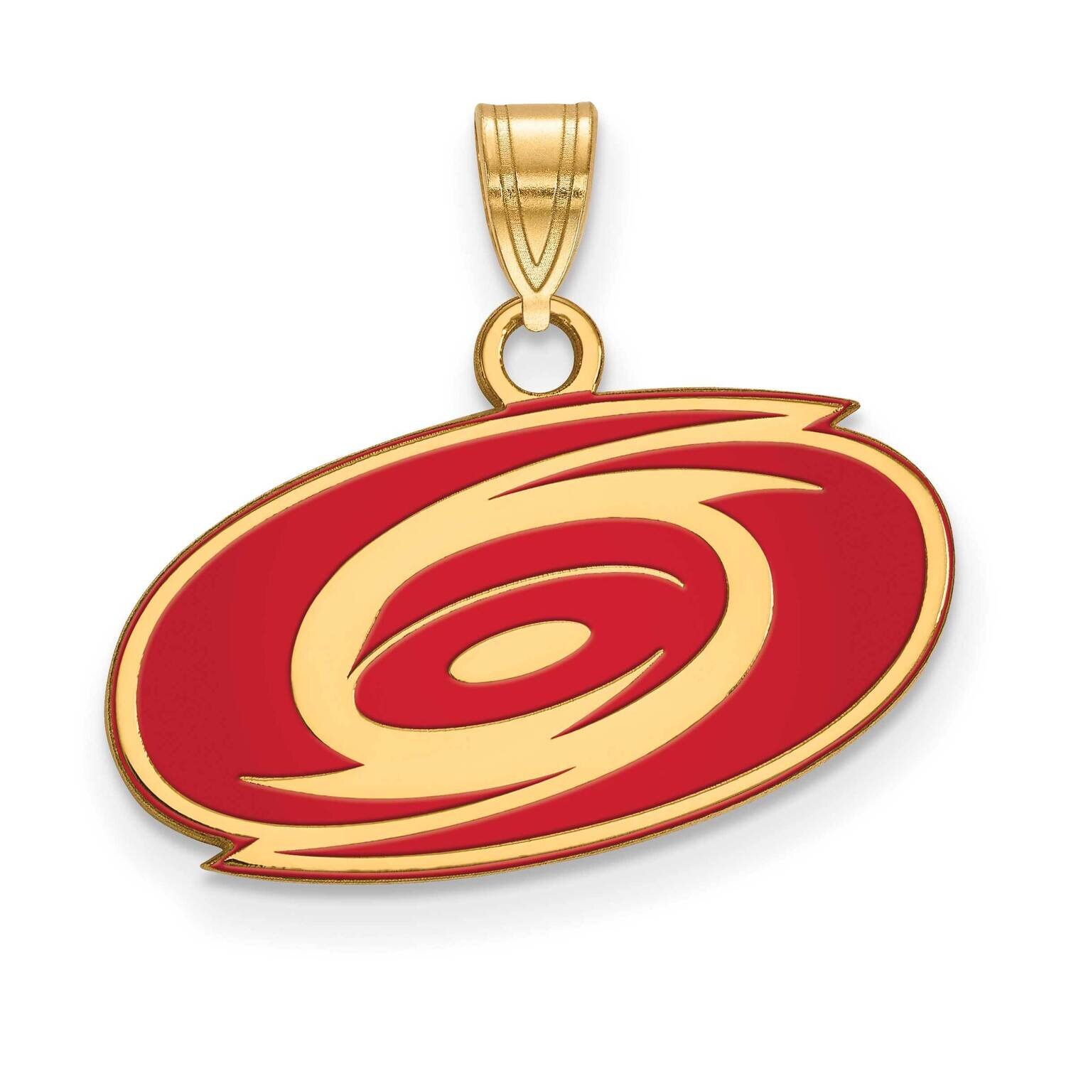 Carolina Hurricanes Small Enamel Pendant Gold-plated Sterling Silver GP019HUR, MPN: GP019HUR, 19110…