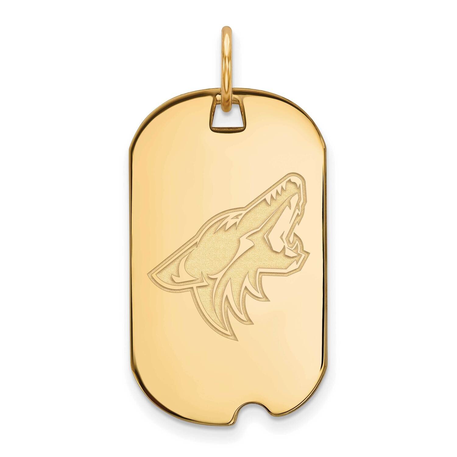 Arizona Coyotes Small Dog Tag Gold-plated Sterling Silver GP020COY