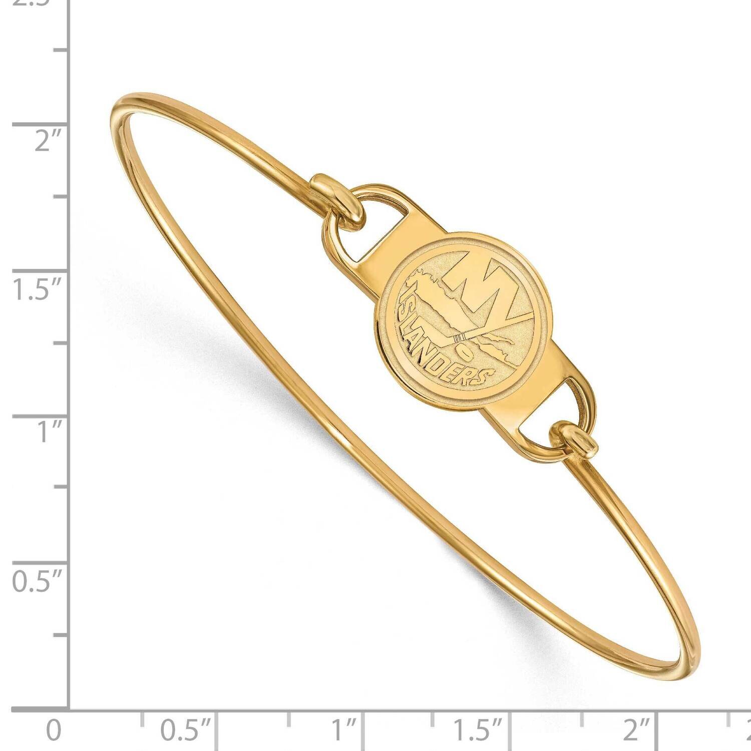 New York Islanders Small Ctr Wire Bangle Gold-plated Sterling Silver GP021ISL-7, MPN: GP021ISL-7, 1…