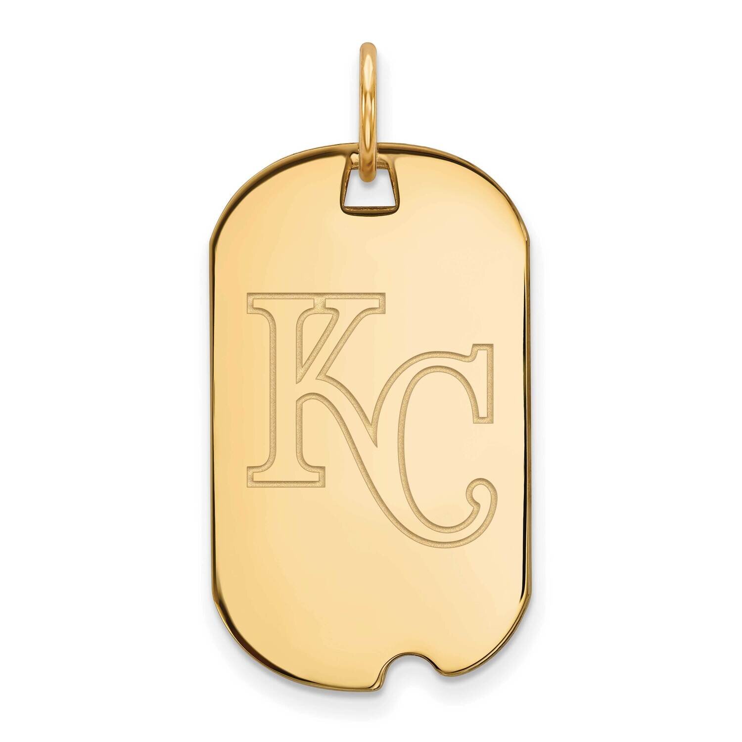 MLB Kansas City Royals Small Dog Tag Gold-plated Sterling Silver GP021ROY