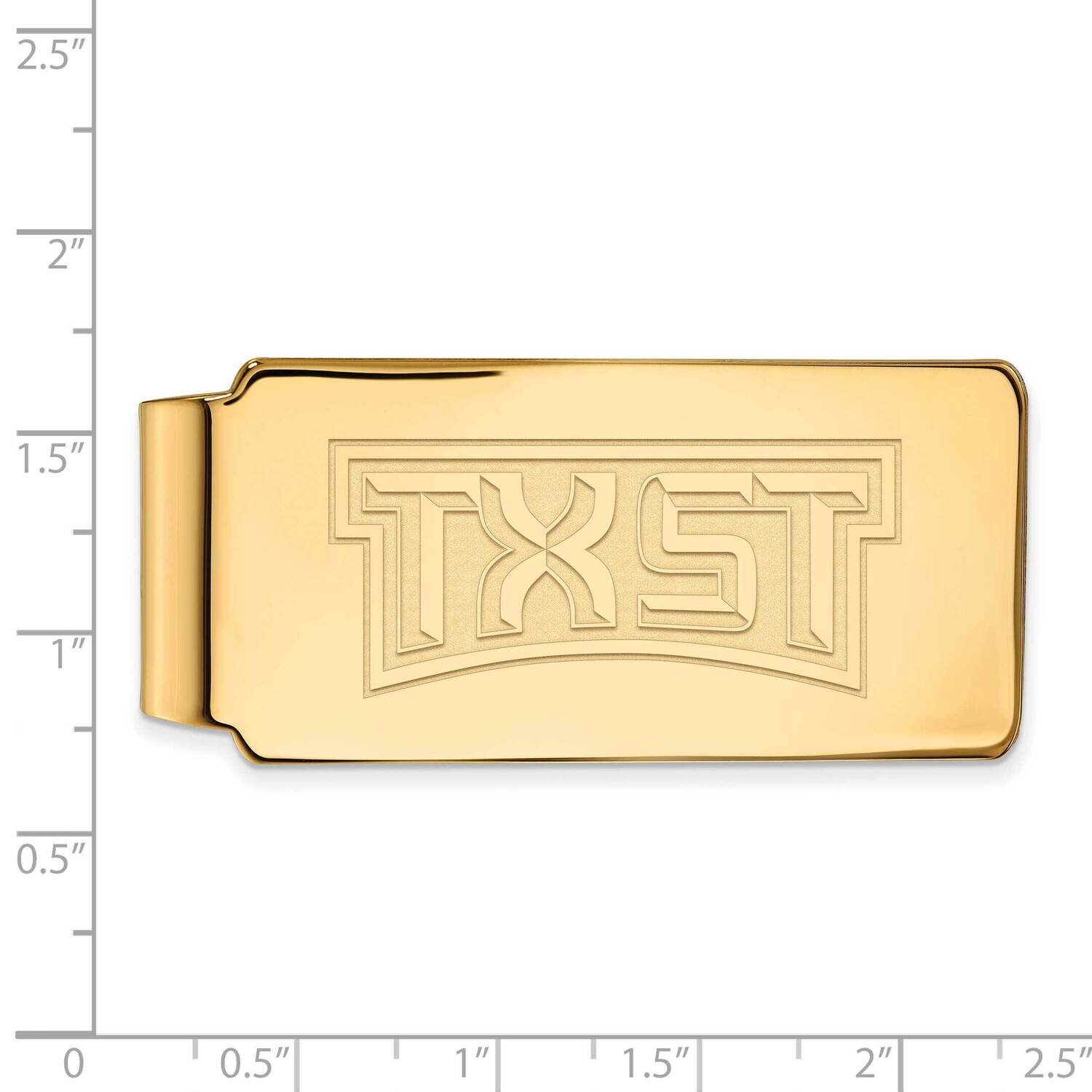 Texas State University Money Clip Gold-plated Sterling Silver GP022TST, MPN: GP022TST, 191101123825