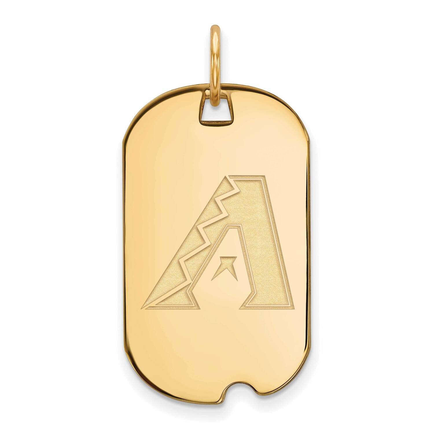 MLB Arizona Diamondbacks Small Dog Tag Pendant Gold-plated Sterling Silver GP023DIA, MPN: GP023DIA,…