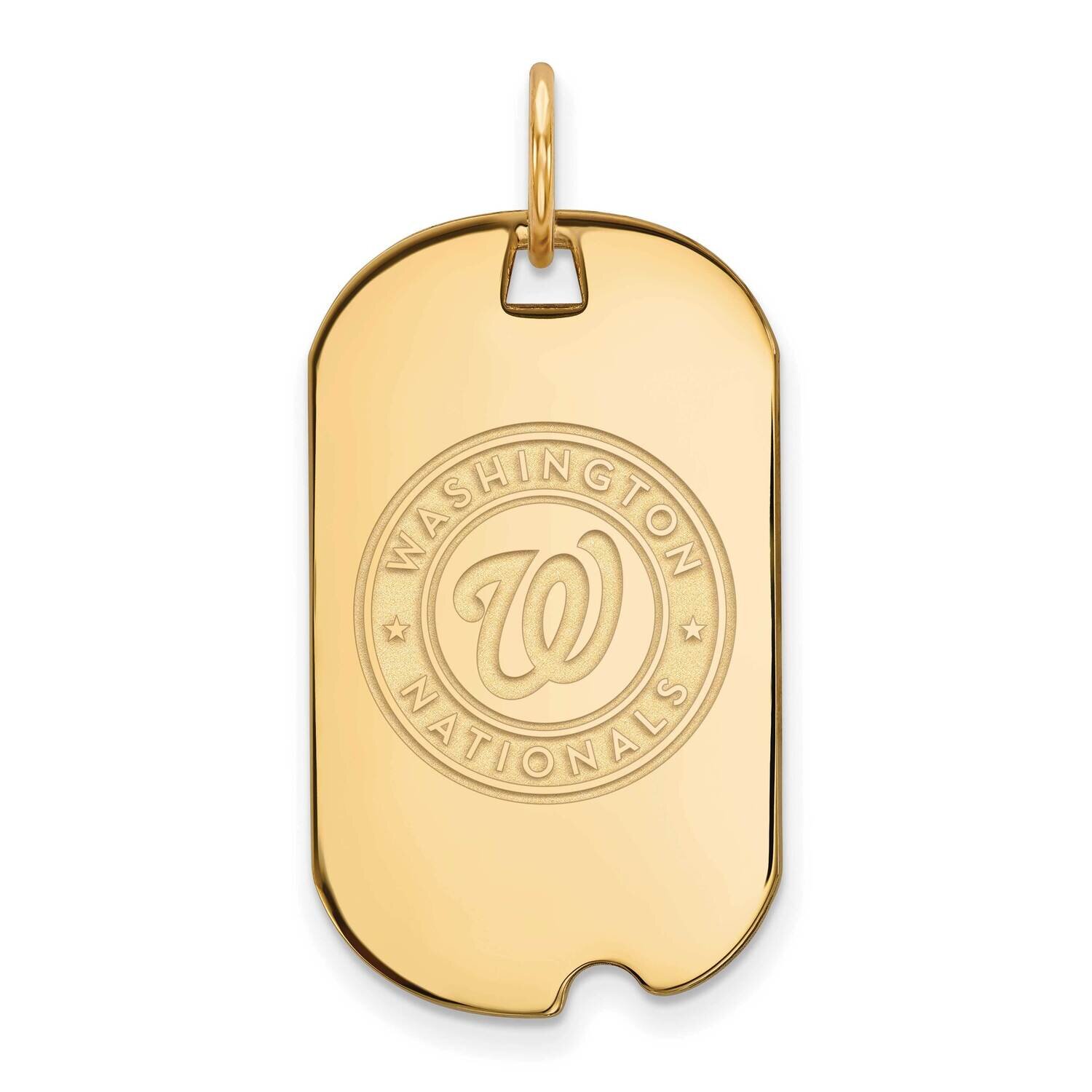 MLB Washington Nationals Small Dog Tag Pendant Gold-plated Sterling Silver GP026NAT, MPN: GP026NAT,…
