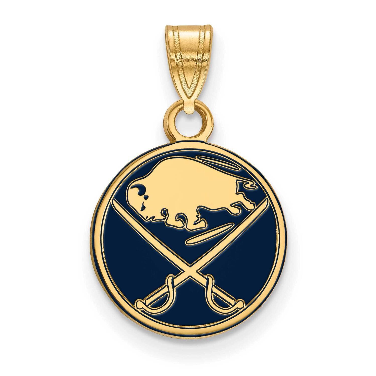 Buffalo Sabres Small Enamel Pendant Gold-plated Sterling Silver GP026SAB