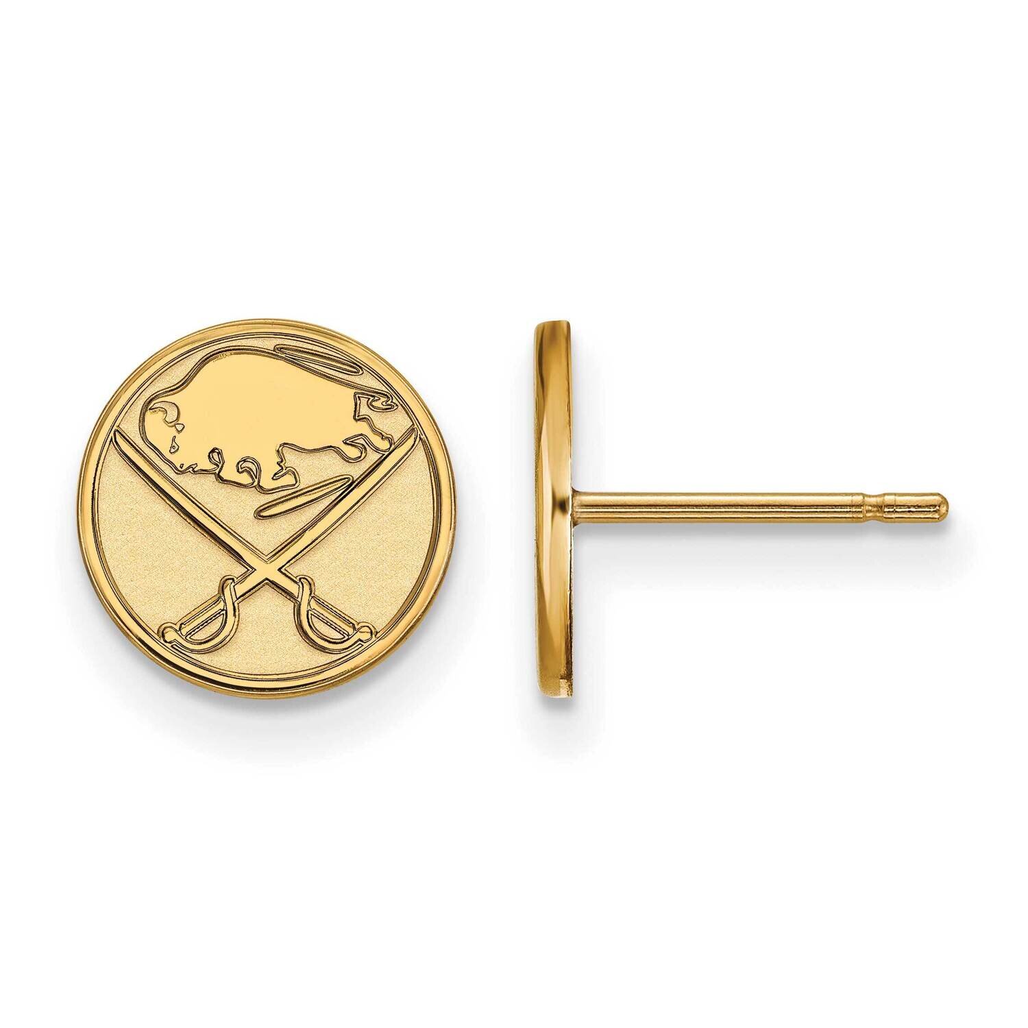 Buffalo Sabres Extra-Small Post Earrings Gold-plated Sterling Silver GP027SAB, MPN: GP027SAB, 19110…