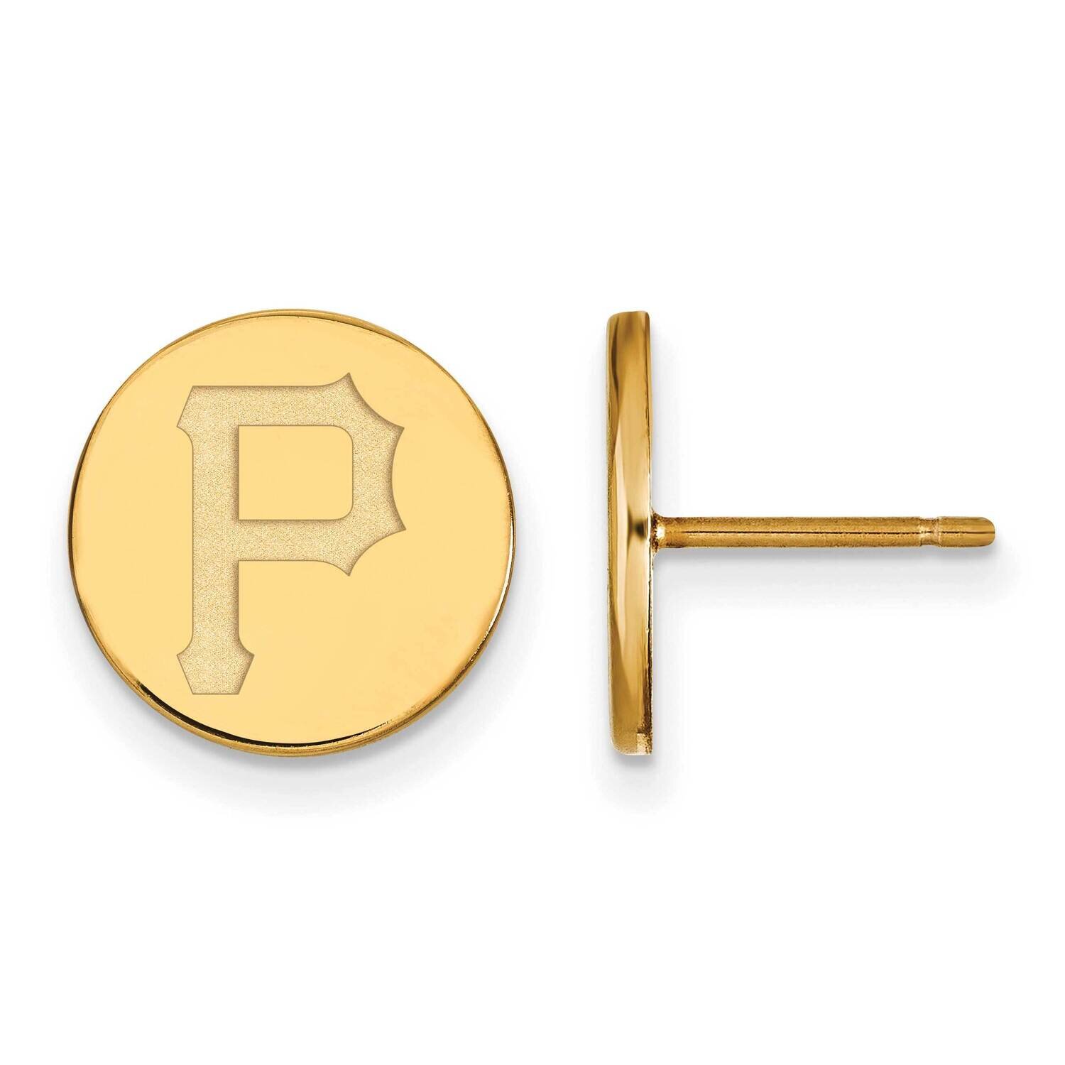 MLB Pittsburgh Pirates Extra Small Post Earrings Gold-plated Sterling Silver GP028PIR, MPN: GP028PI…