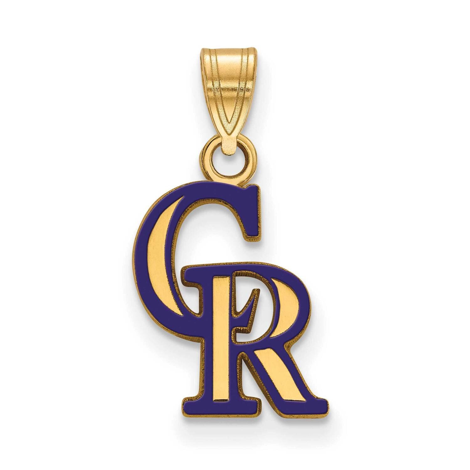 MLB Colorado Rockies Small Enamel Pendant Gold-plated Sterling Silver GP029ROK, MPN: GP029ROK, 1911…