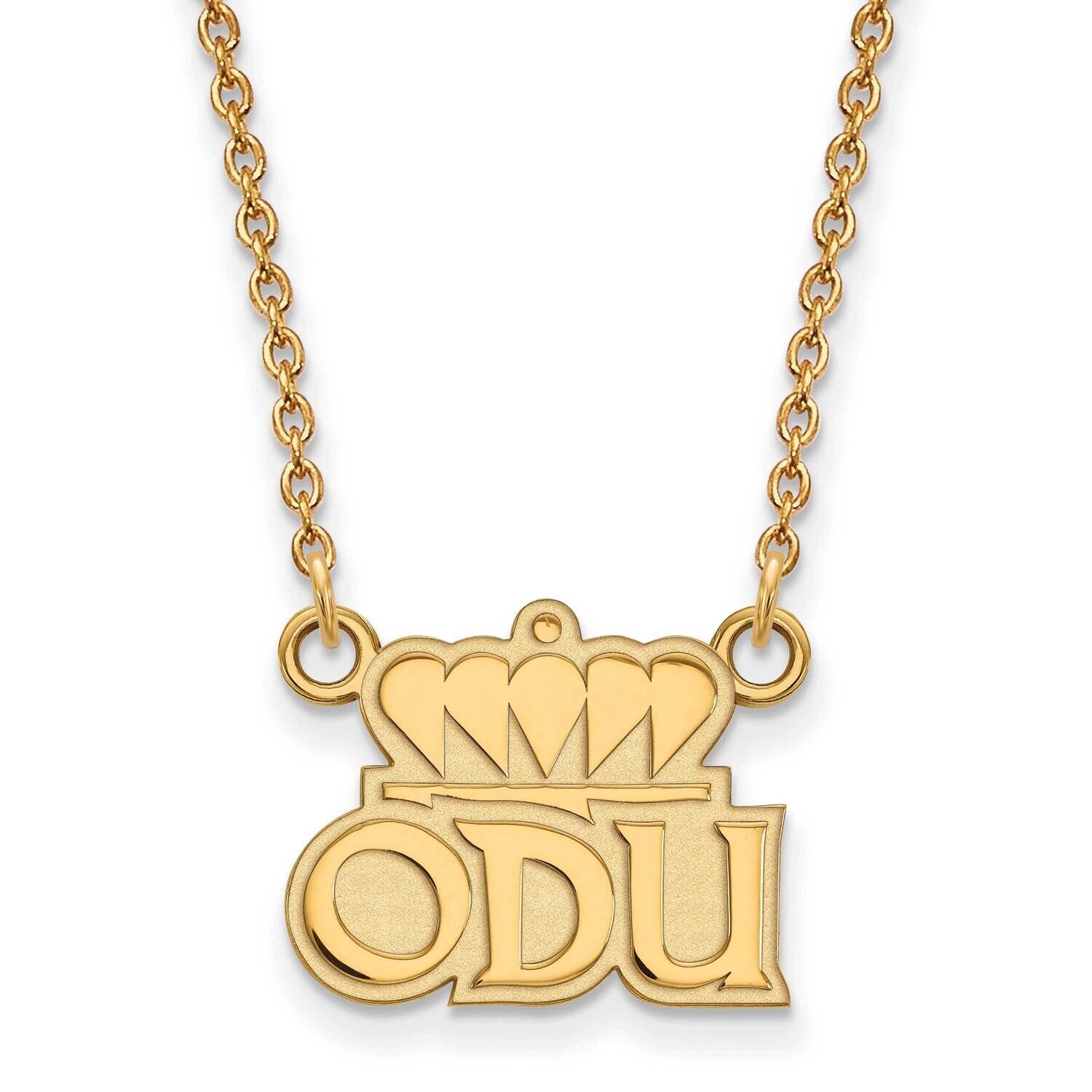 Old Dominion University Small Pendant with Necklace Gold-plated Sterling Silver GP031ODU-18, MPN: G…