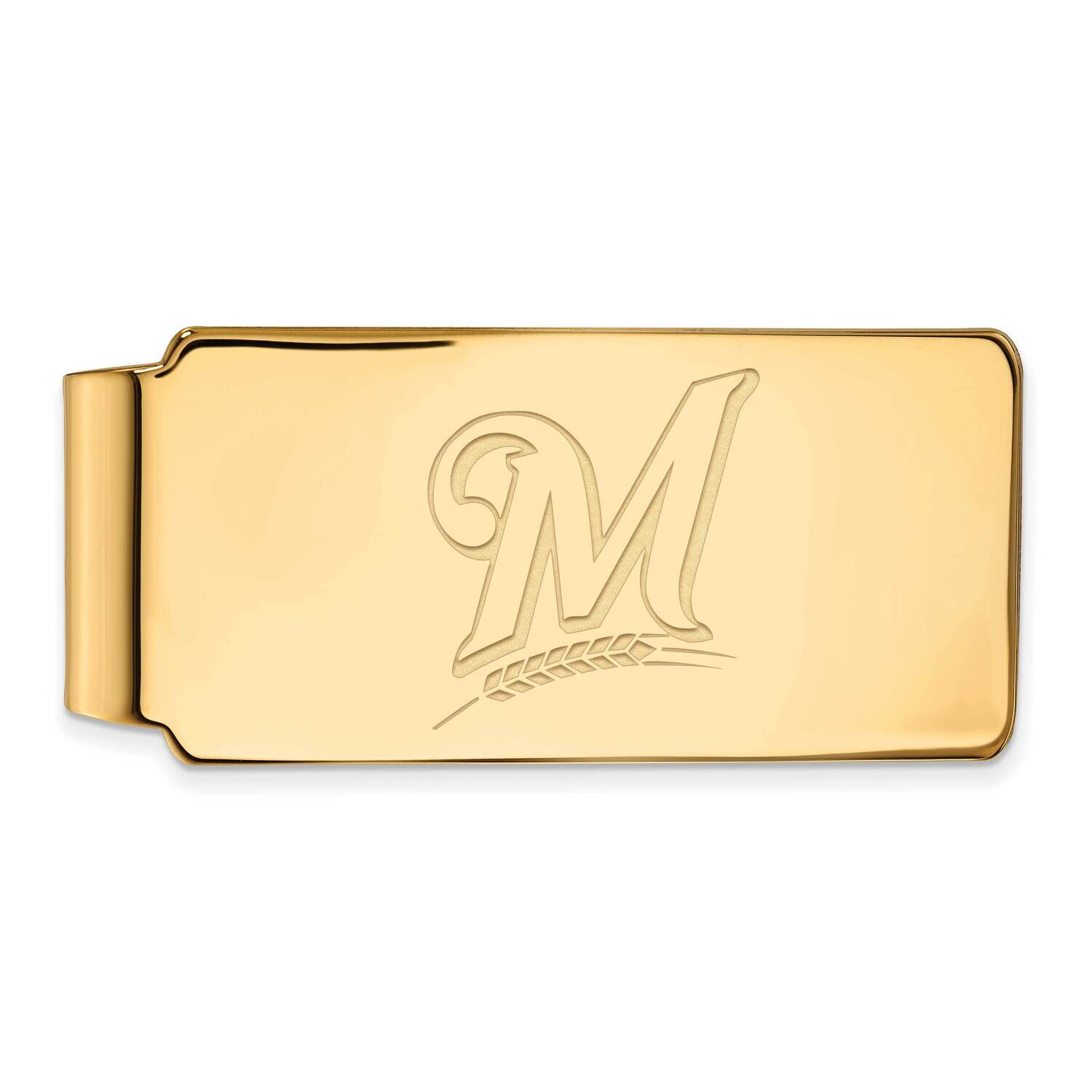MLB Milwaukee Brewers Money Clip Gold-plated Sterling Silver GP032BRE, MPN: GP032BRE, 191101778520
