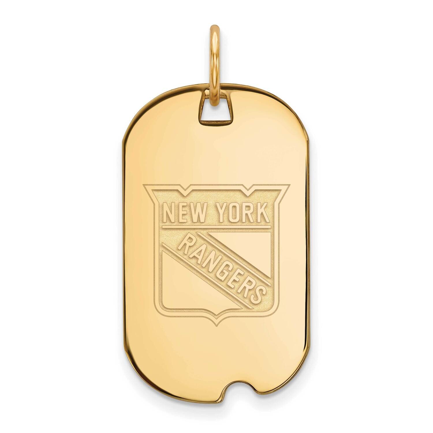 New York Rangers Small Dog Tag Gold-plated Sterling Silver GP032RNG
