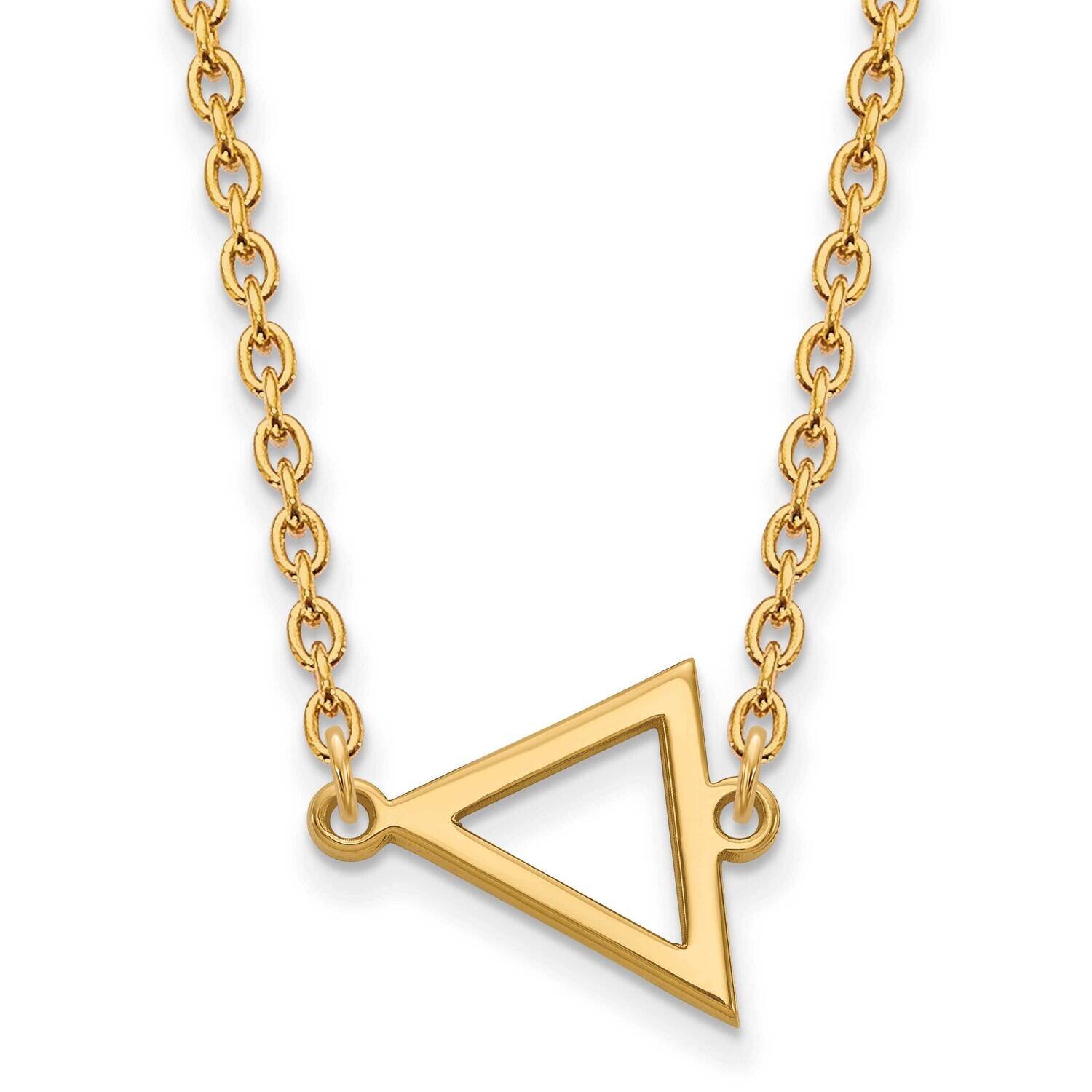 Miami University Small Triangle Pendant with Necklace Gold-plated Sterling Silver GP045MU-18, MPN: …