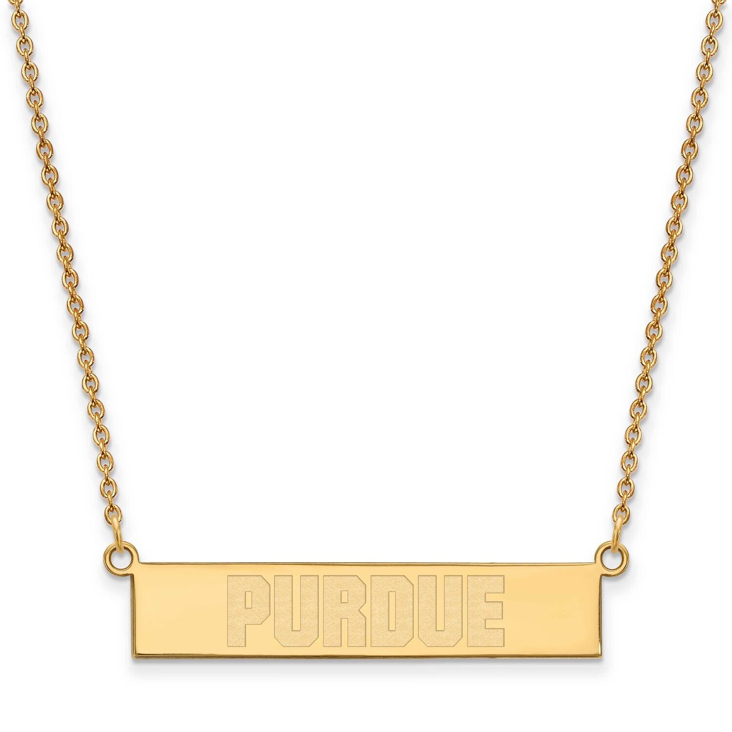 Purdue University Small Bar Necklace Gold-plated Sterling Silver GP082PU-18, MPN: GP082PU-18, 19110…