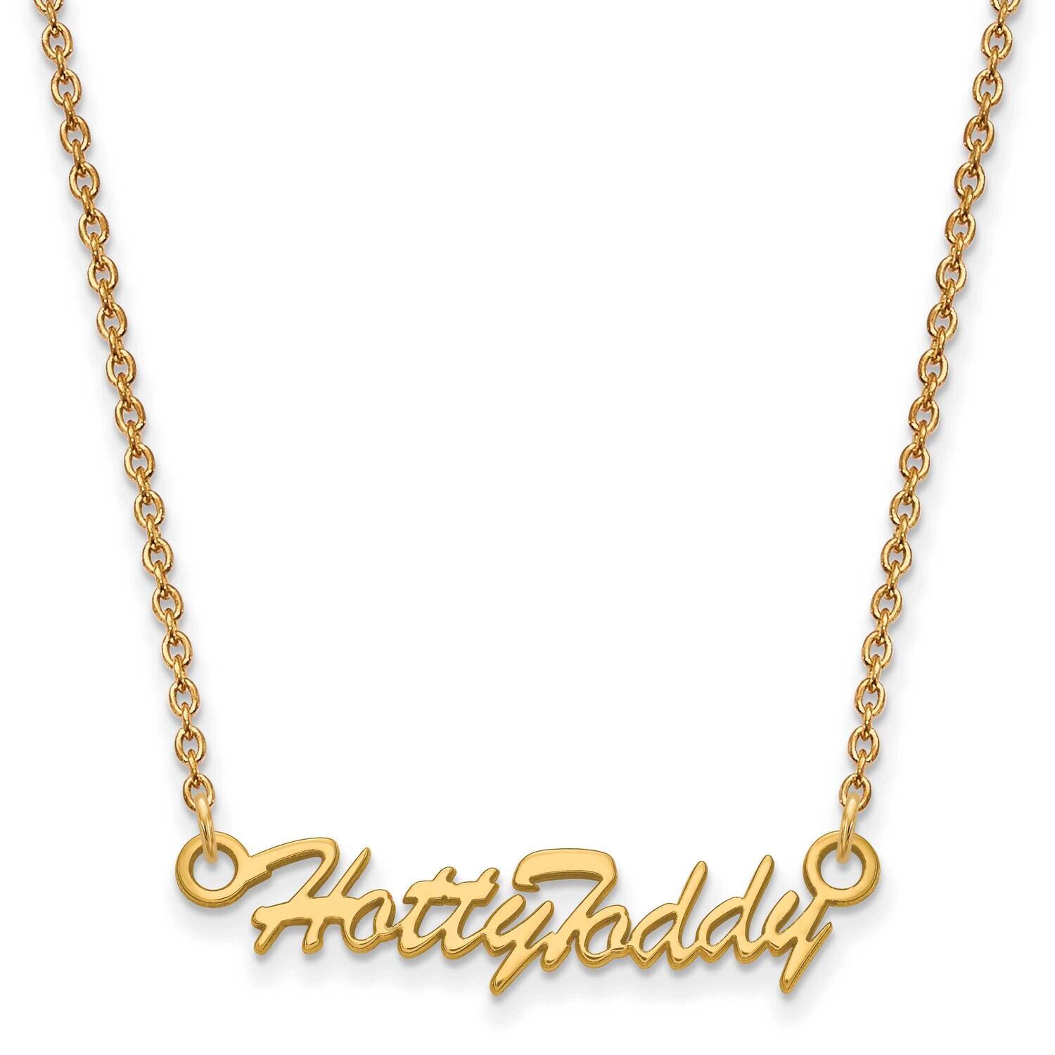 University of Mississippi Small Pendant with Necklace Gold-plated Sterling Silver GP083UMS-18, MPN:…