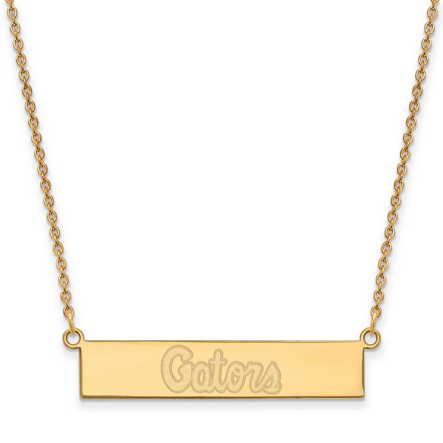 University of Florida Small Bar Necklace Gold-plated Sterling Silver GP093UFL-18, MPN: GP093UFL-18,…