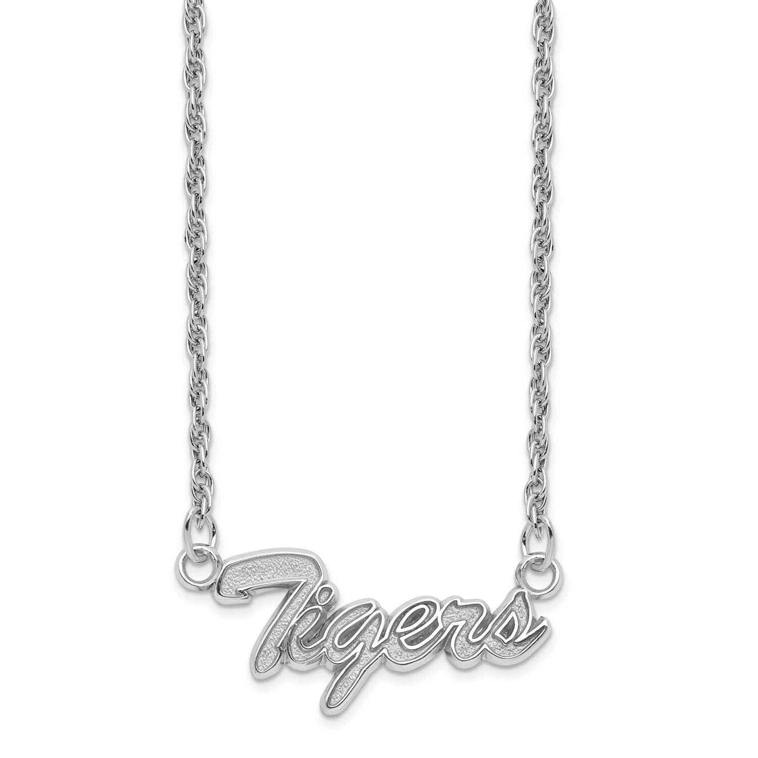 Louisiana State University Tigers Script Necklace Sterling Silver LSU045N-SS