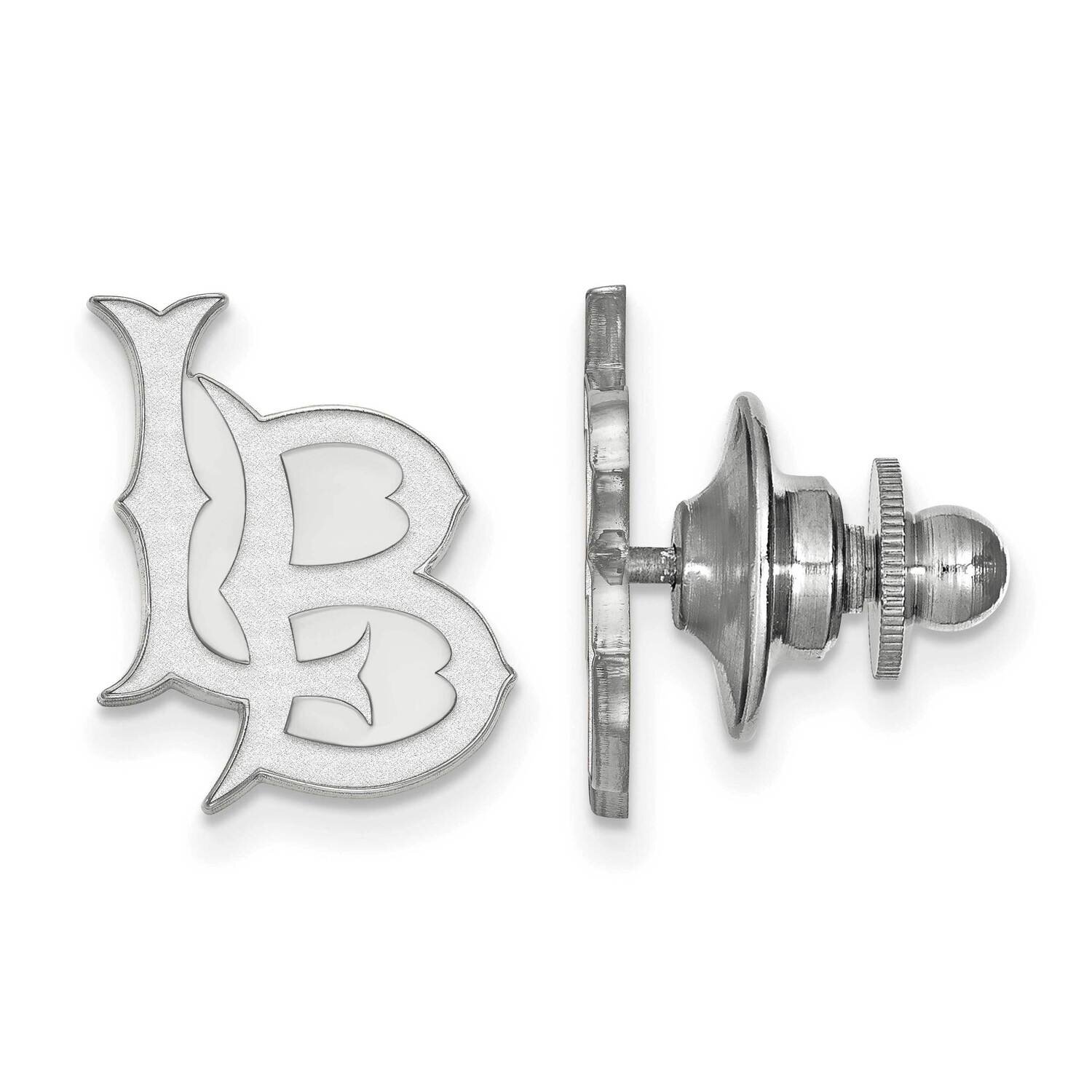 California State University, Long Beach Tie Tac Sterling Silver Rhodium-plated SS002CLB