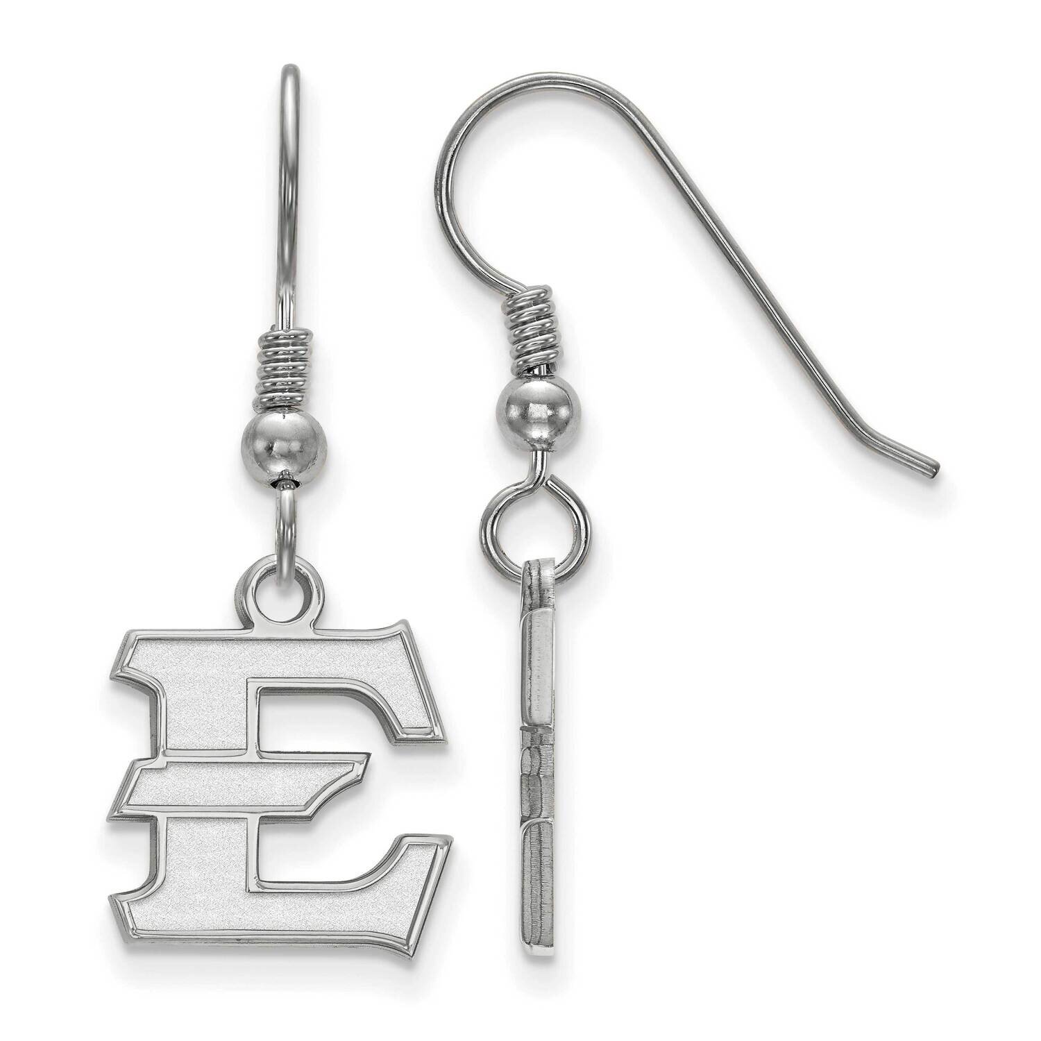 East Tennessee State University Small Dangle Earrings Wire Sterling Silver Rhodium-plated SS006ETS,…