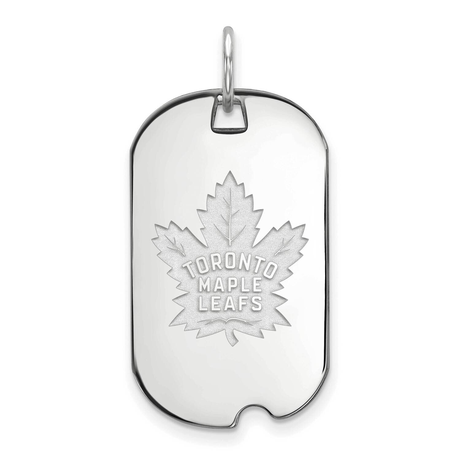 Toronto Maple Leafs Small Dog Tag Sterling Silver Rhodium-plated SS006MLE