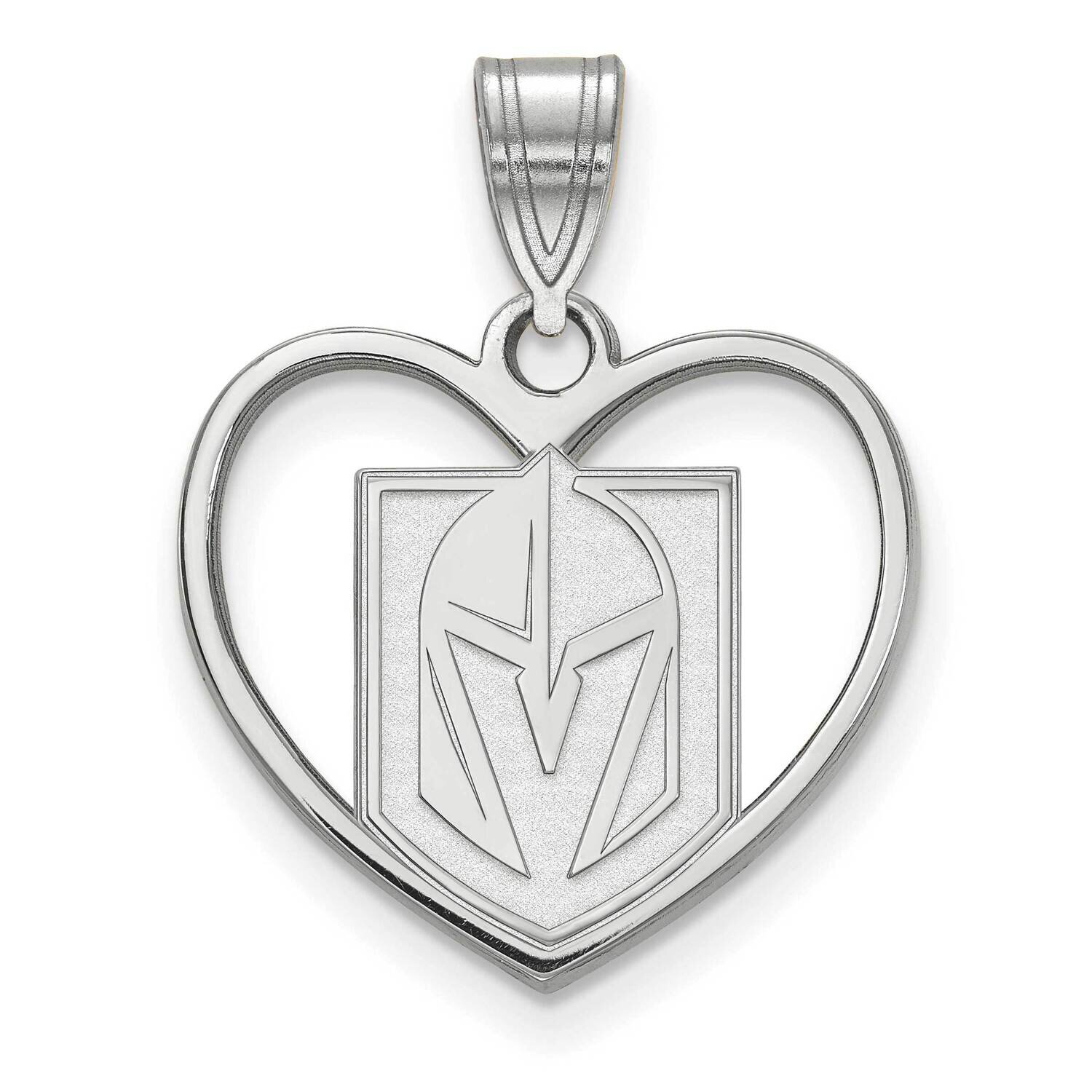 Vegas Golden Knights Pendant In Heart Sterling Silver SS009VGK, MPN: SS009VGK, 883957964249