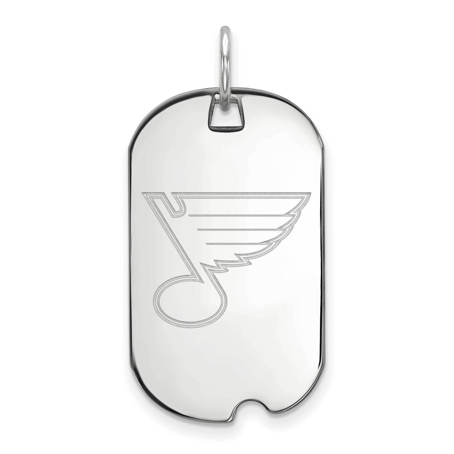 St. Louis Blues Small Dog Tag Sterling Silver Rhodium-plated SS012BLE