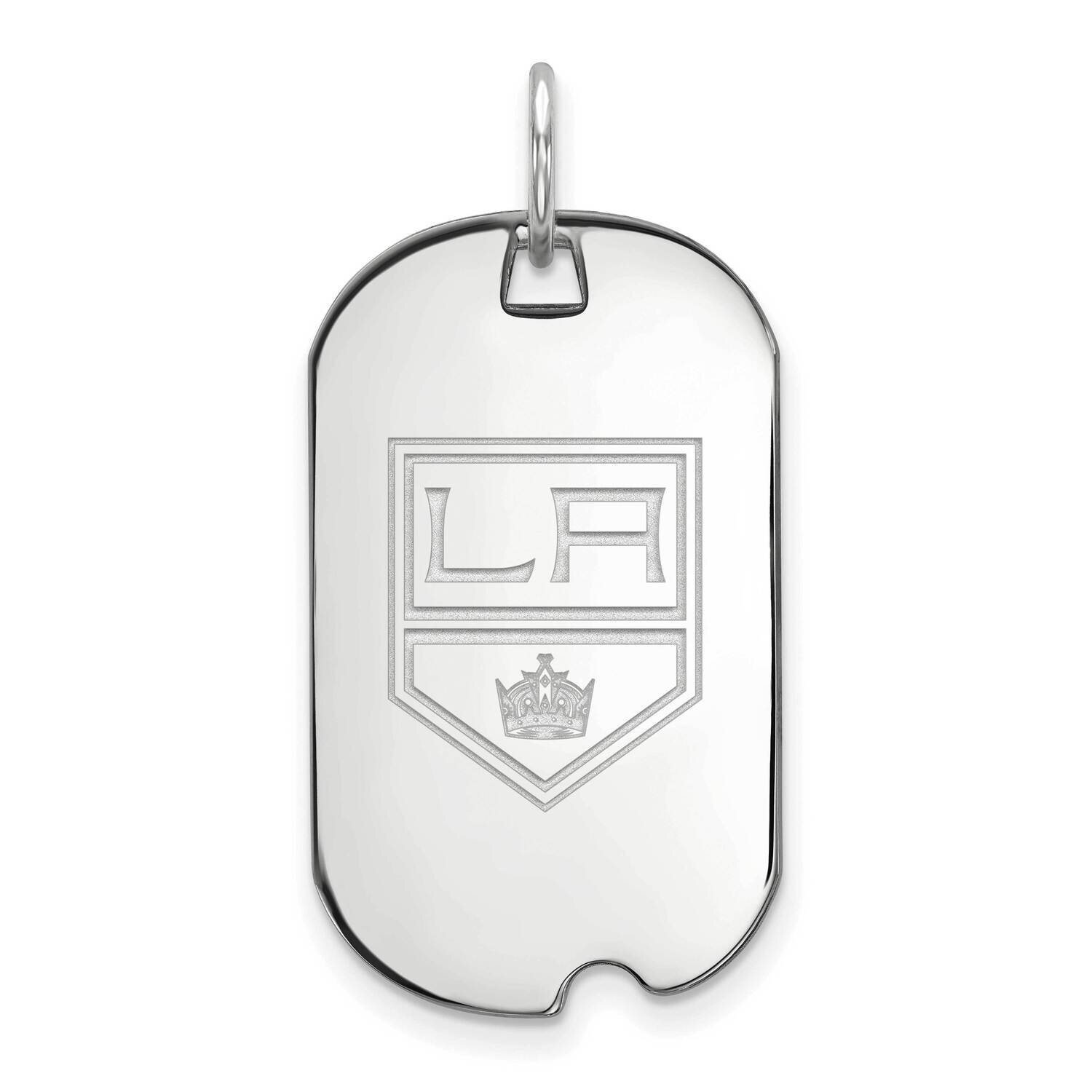 Los Angeles Kings Small Dog Tag Sterling Silver Rhodium-plated SS012KIN