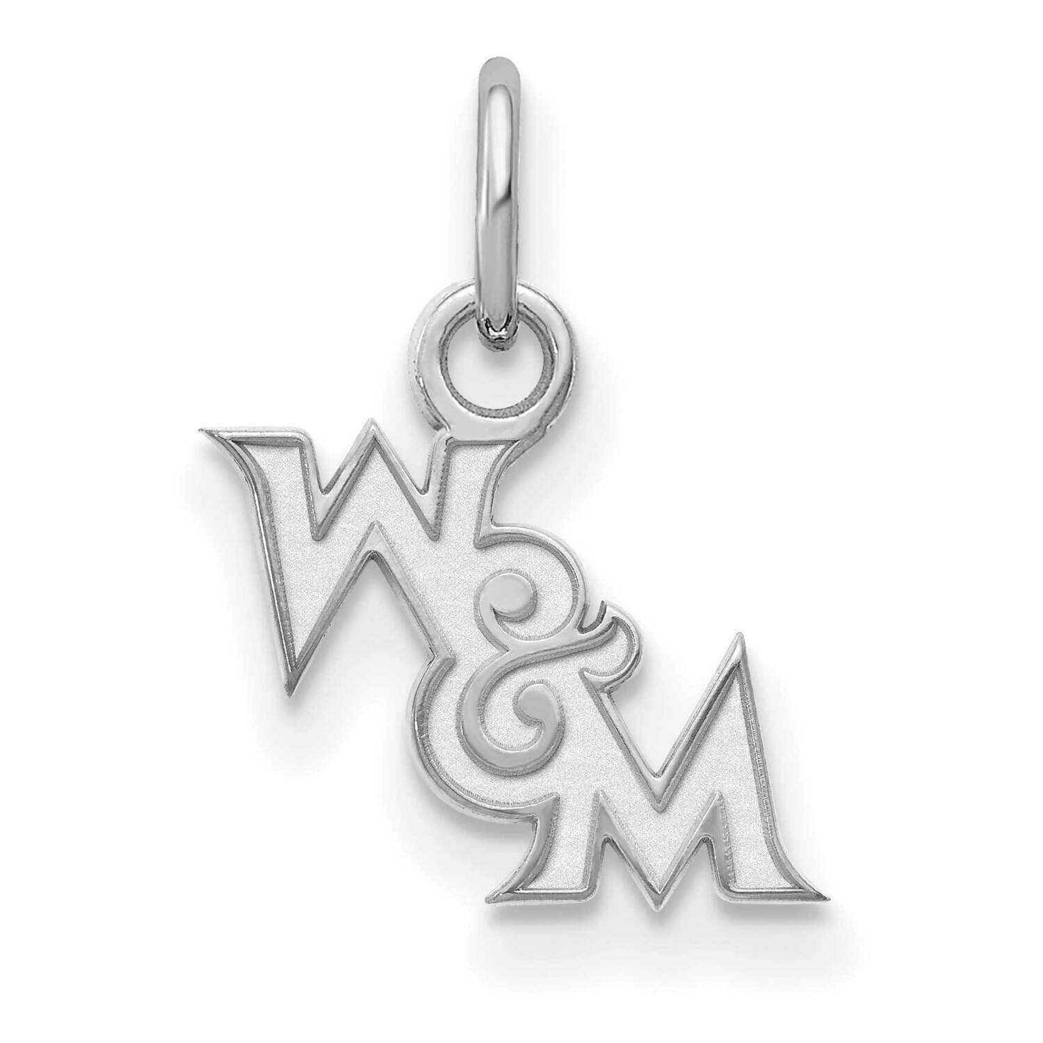 College of William &amp; Mary Extra-Small Pendant Sterling Silver Rhodium-plated SS015WMA, MPN: SS015WM…