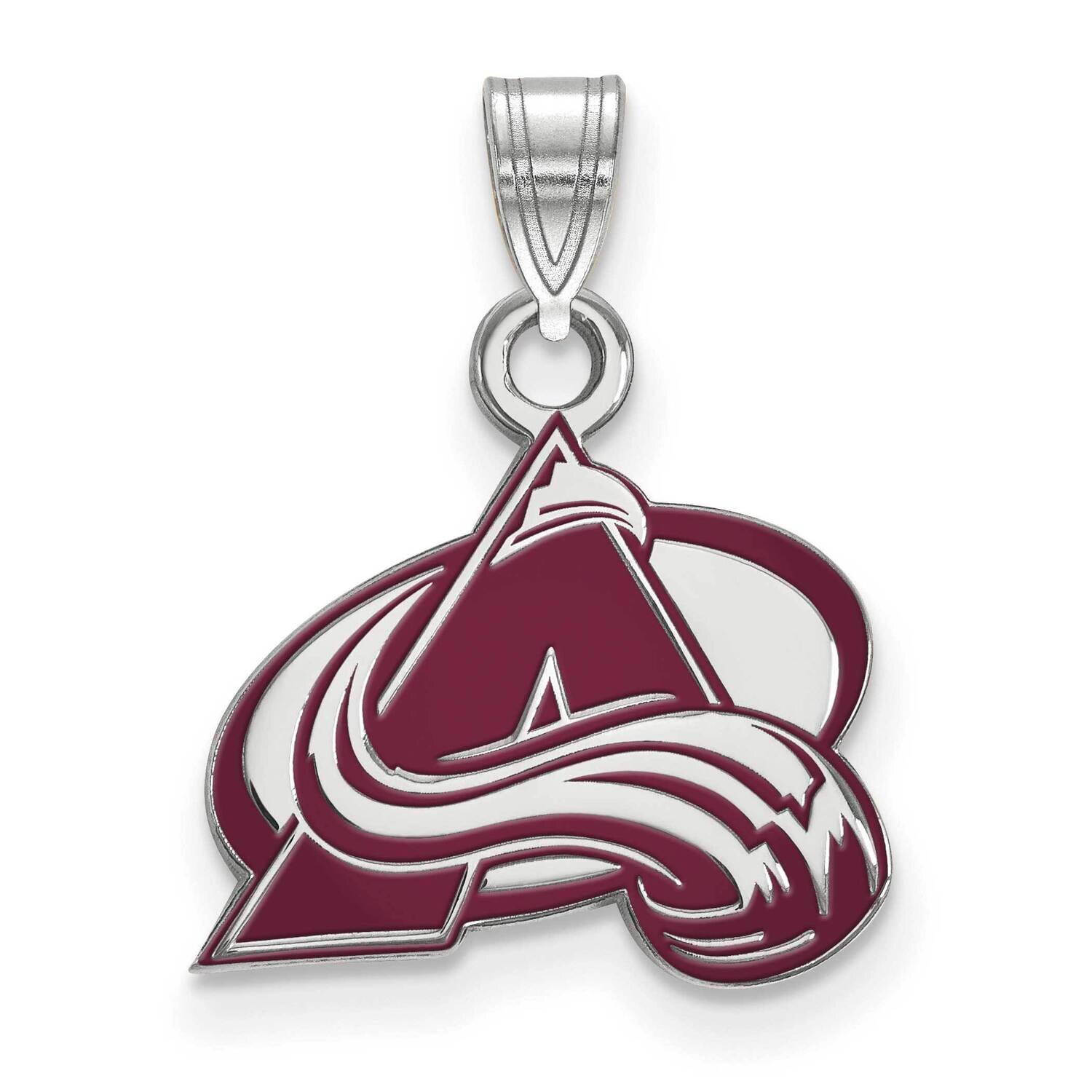Colorado Avalanche Small Enamel Pendant Sterling Silver Rhodium-plated SS016AVA, MPN: SS016AVA, 191…