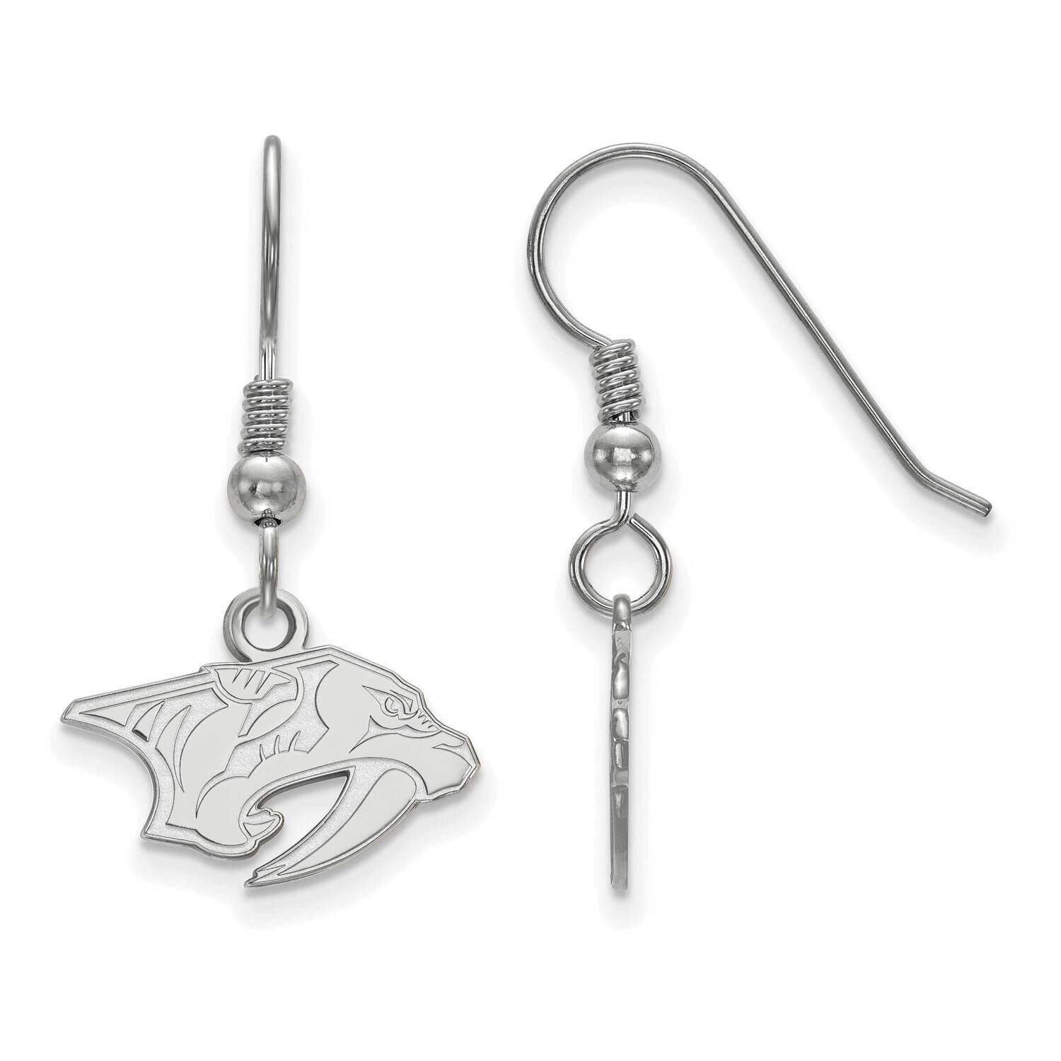 Nashville Predators Extra-Small Dangle Earrings Wire Sterling Silver Rhodium-plated SS017PRE, MPN: …