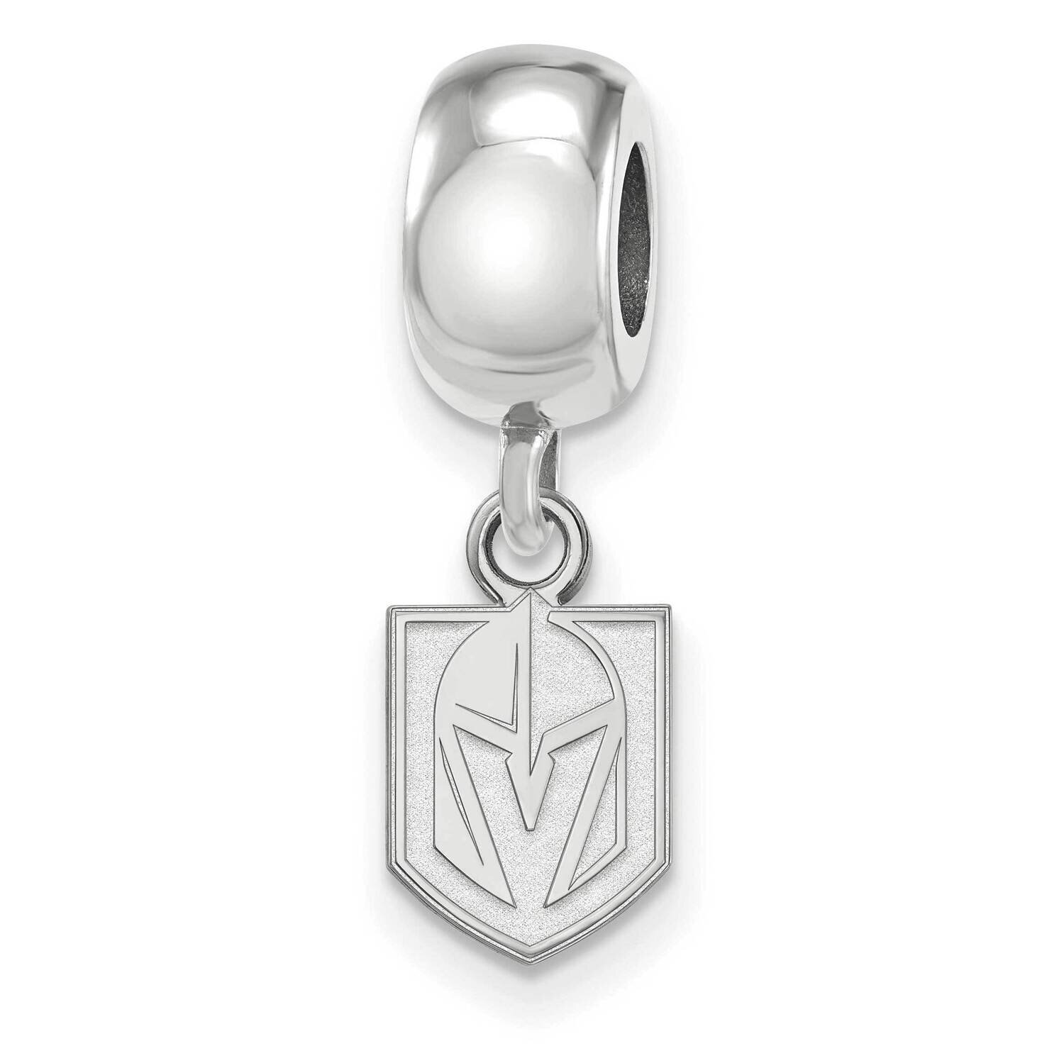 Vegas Golden Knights Bead Charm Extra-Small Dangle Sterling Silver Rhodium-plated SS017VGK