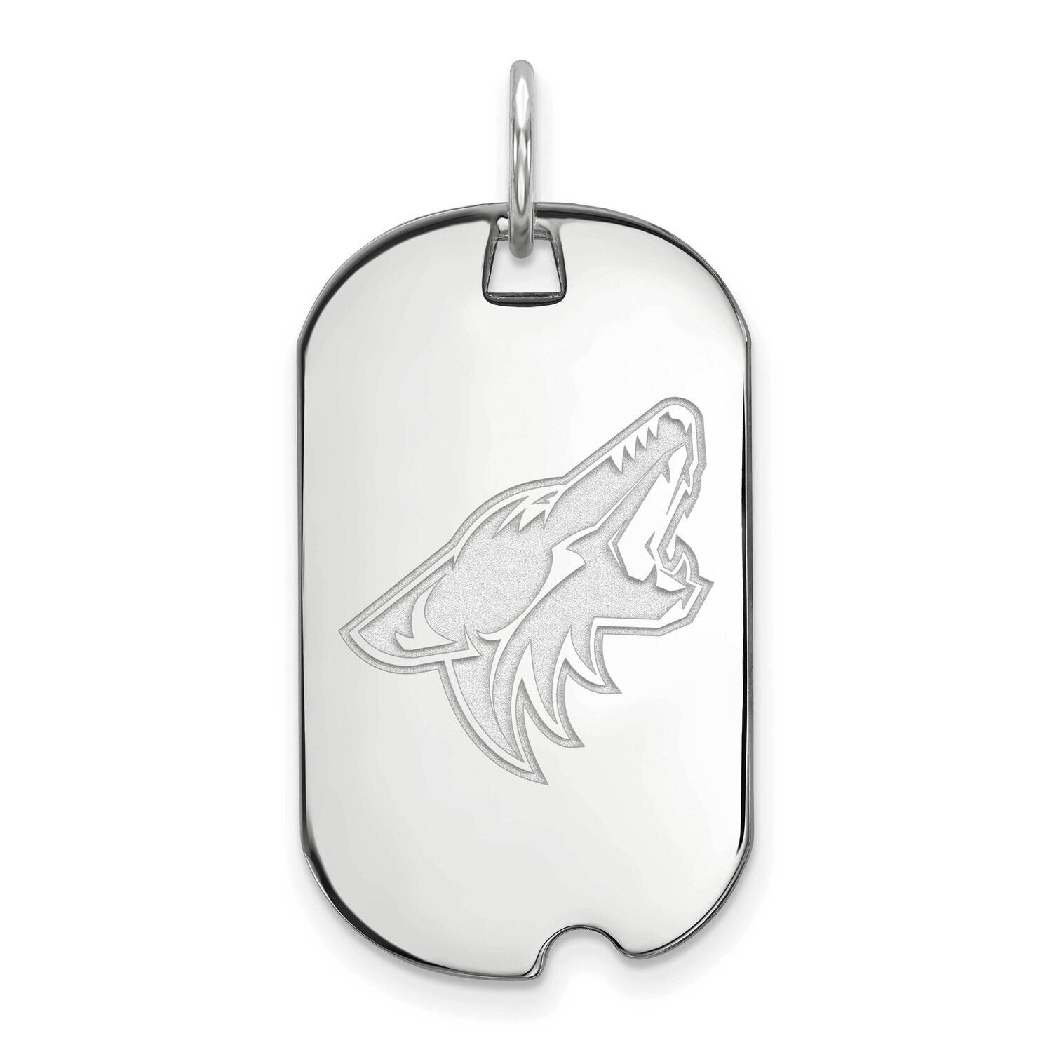 Arizona Coyotes Small Dog Tag Sterling Silver Rhodium-plated SS020COY