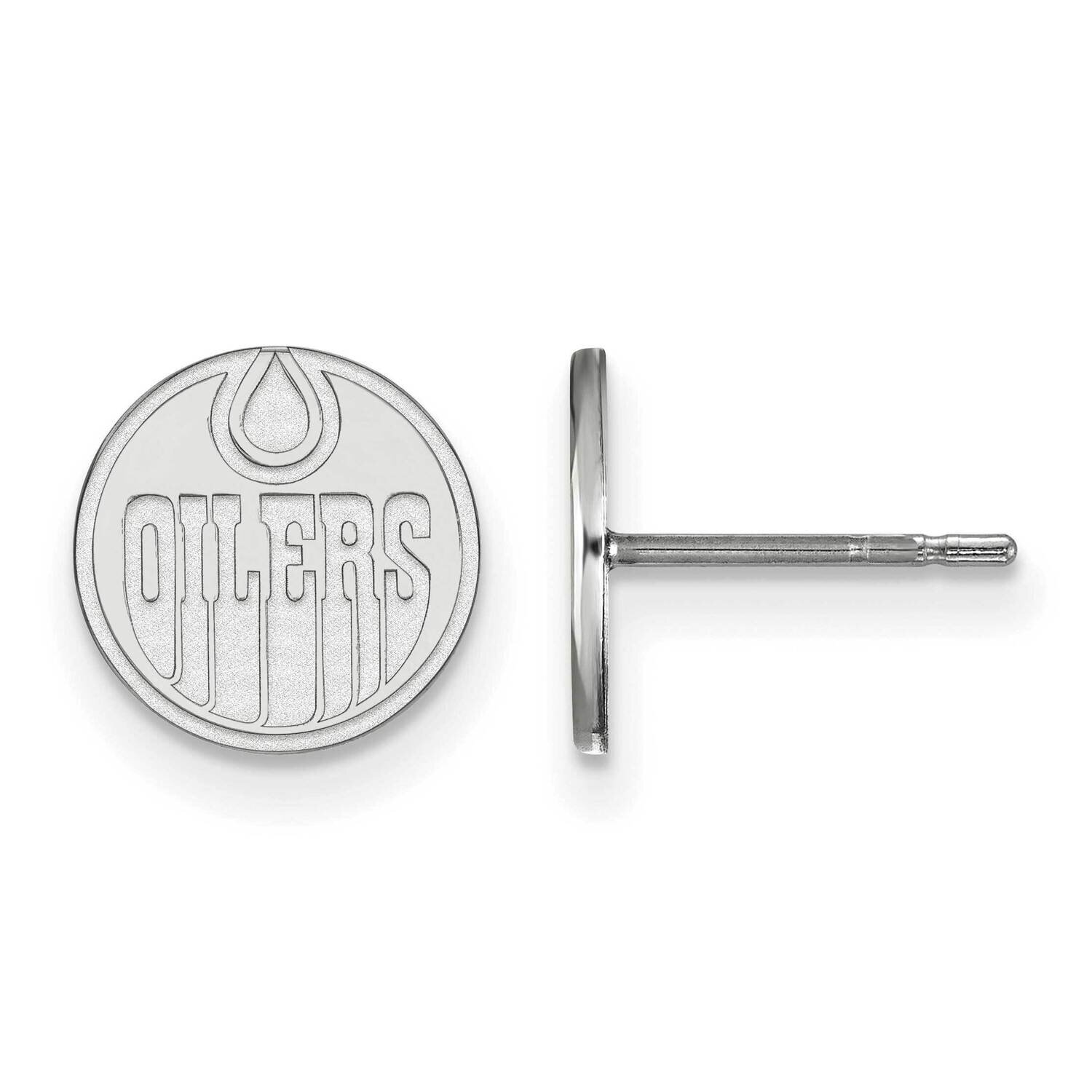 Edmonton Oilers Extra-Small Post Earrings Sterling Silver Rhodium-plated SS020OIL