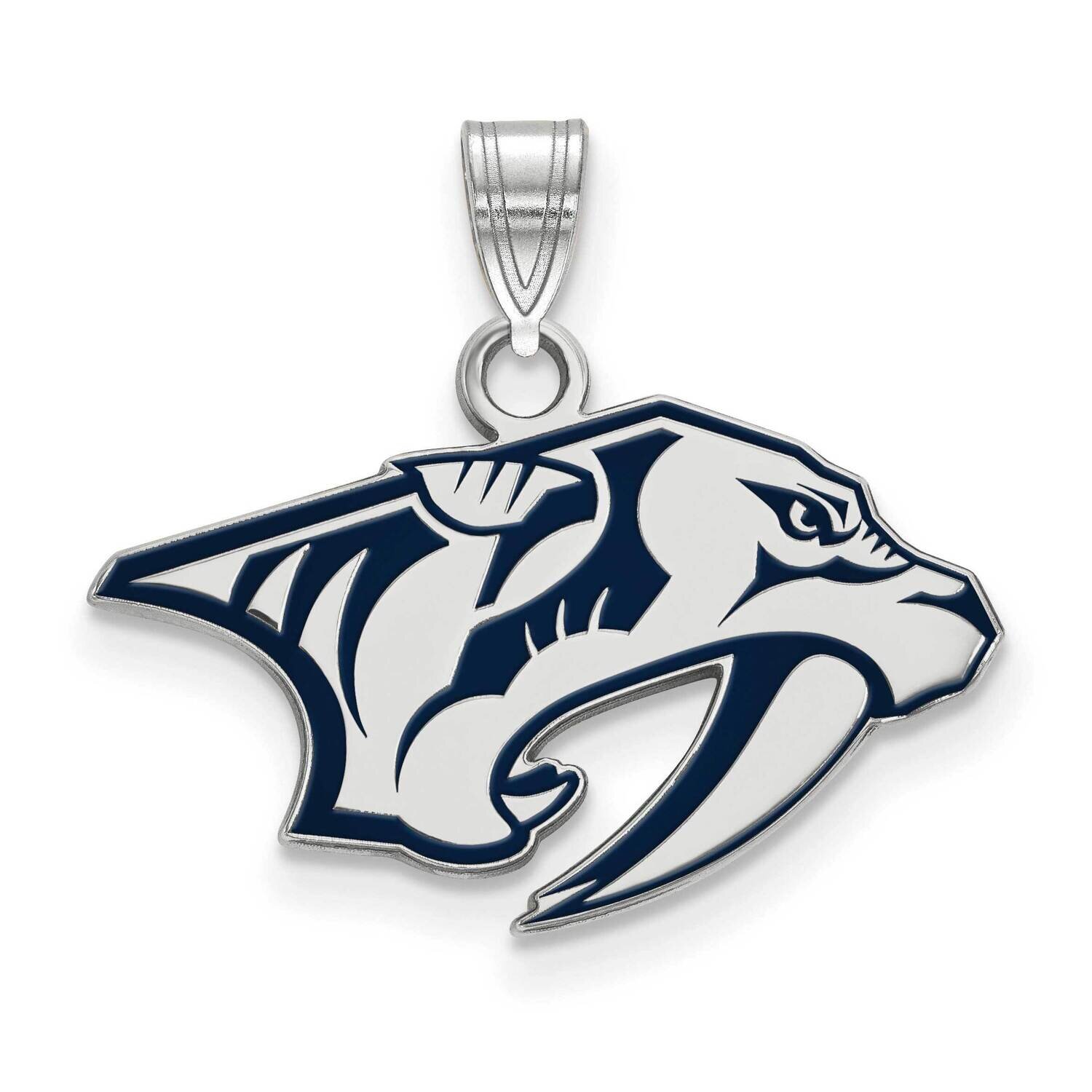 Nashville Predators Small Enamel Pendant Sterling Silver Rhodium-plated SS020PRE, MPN: SS020PRE, 19…