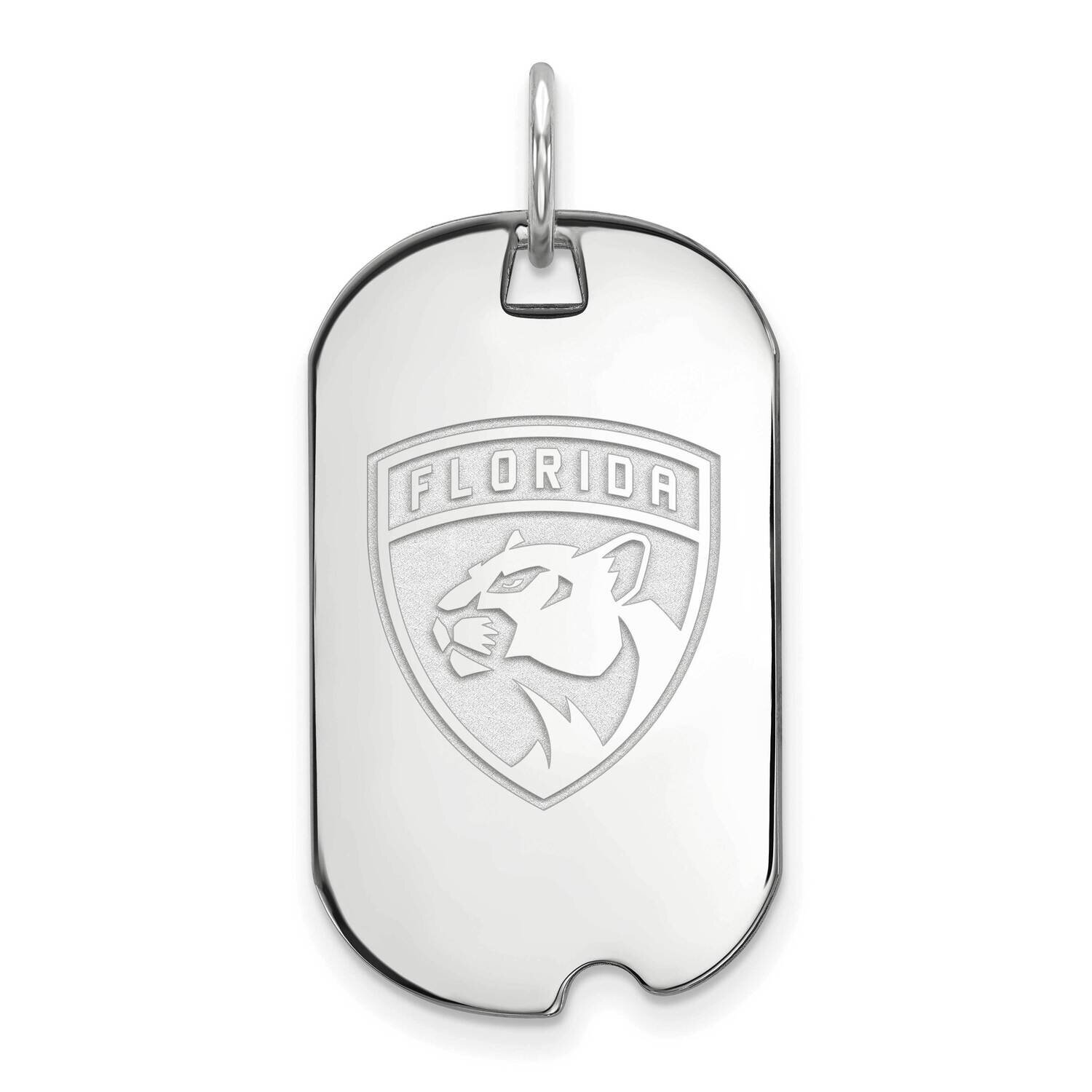 Florida Panthers Small Dog Tag Sterling Silver Rhodium-plated SS020PTH
