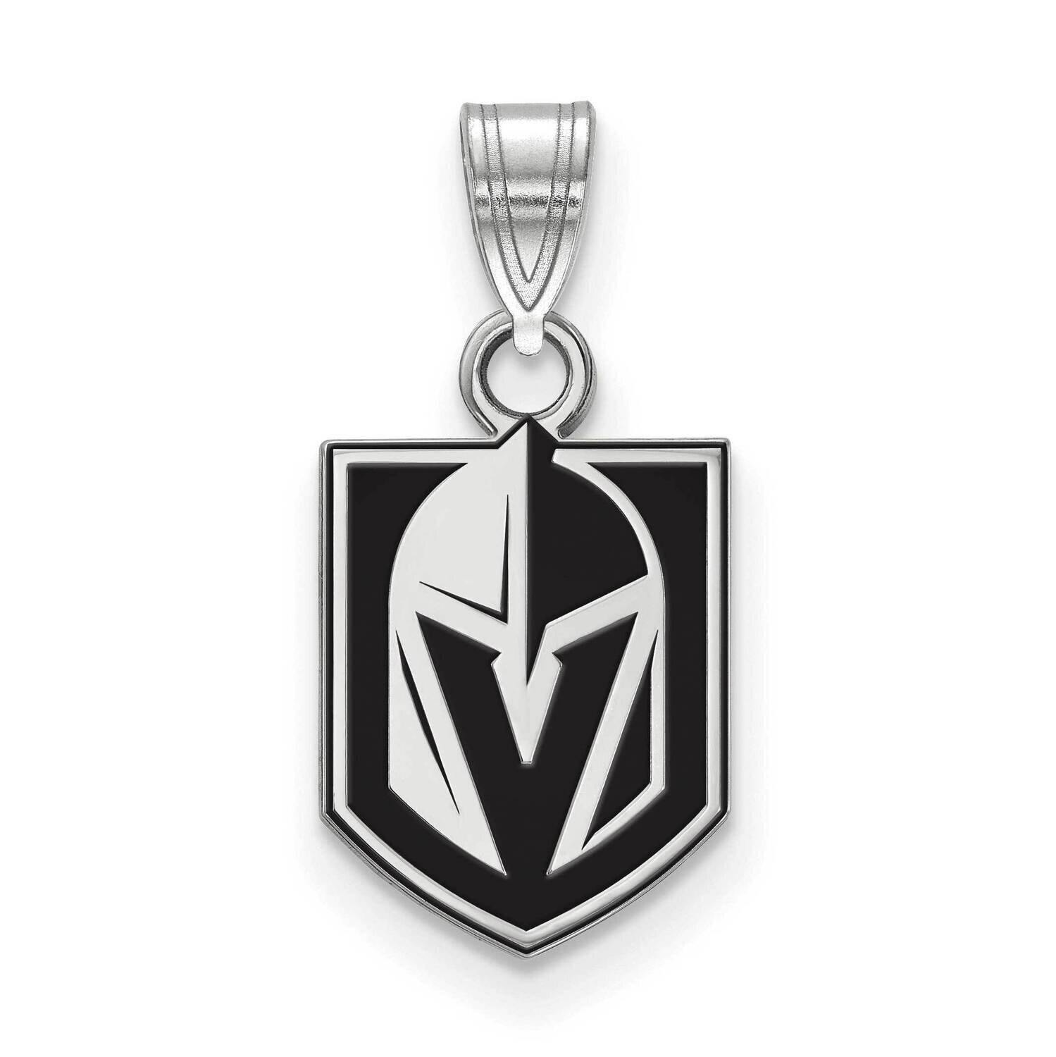 Vegas Golden Knights Small Enamel Pendant Sterling Silver Rhodium-plated SS020VGK, MPN: SS020VGK, 1…