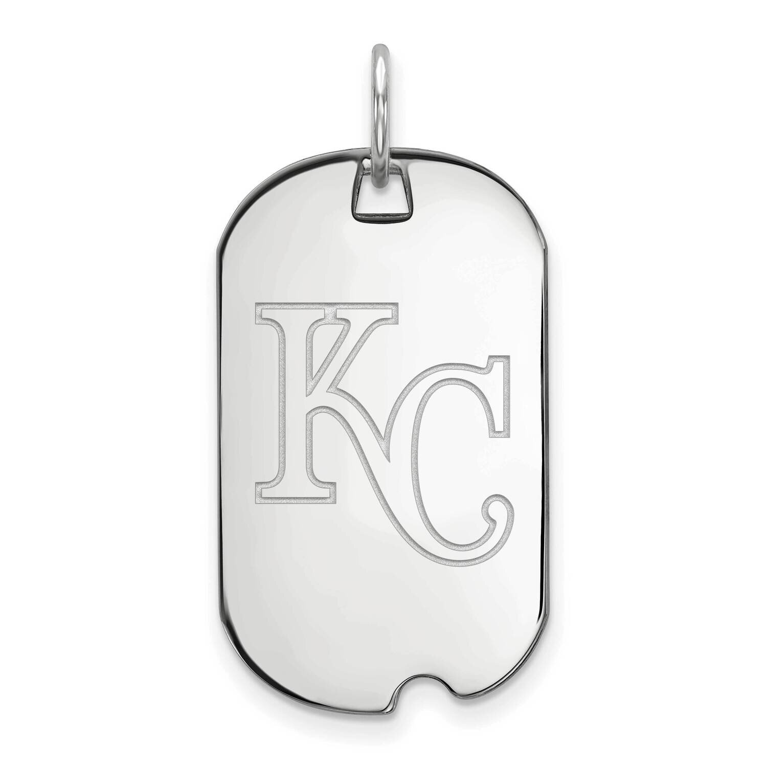 MLB Kansas City Royals Small Dog Tag Sterling Silver Rhodium-plated SS021ROY