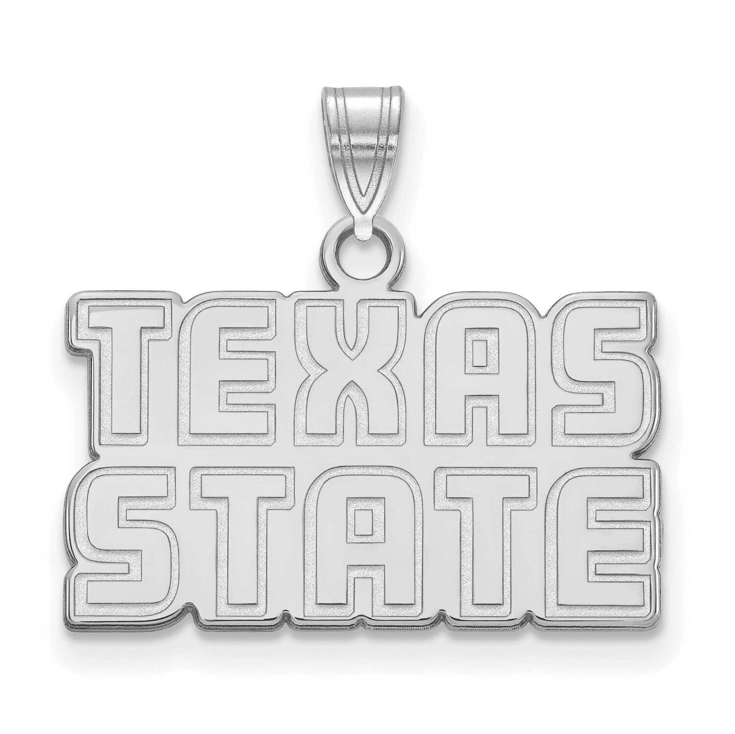 Texas State University Small Pendant Sterling Silver Rhodium-plated SS021TST, MPN: SS021TST, 191101…
