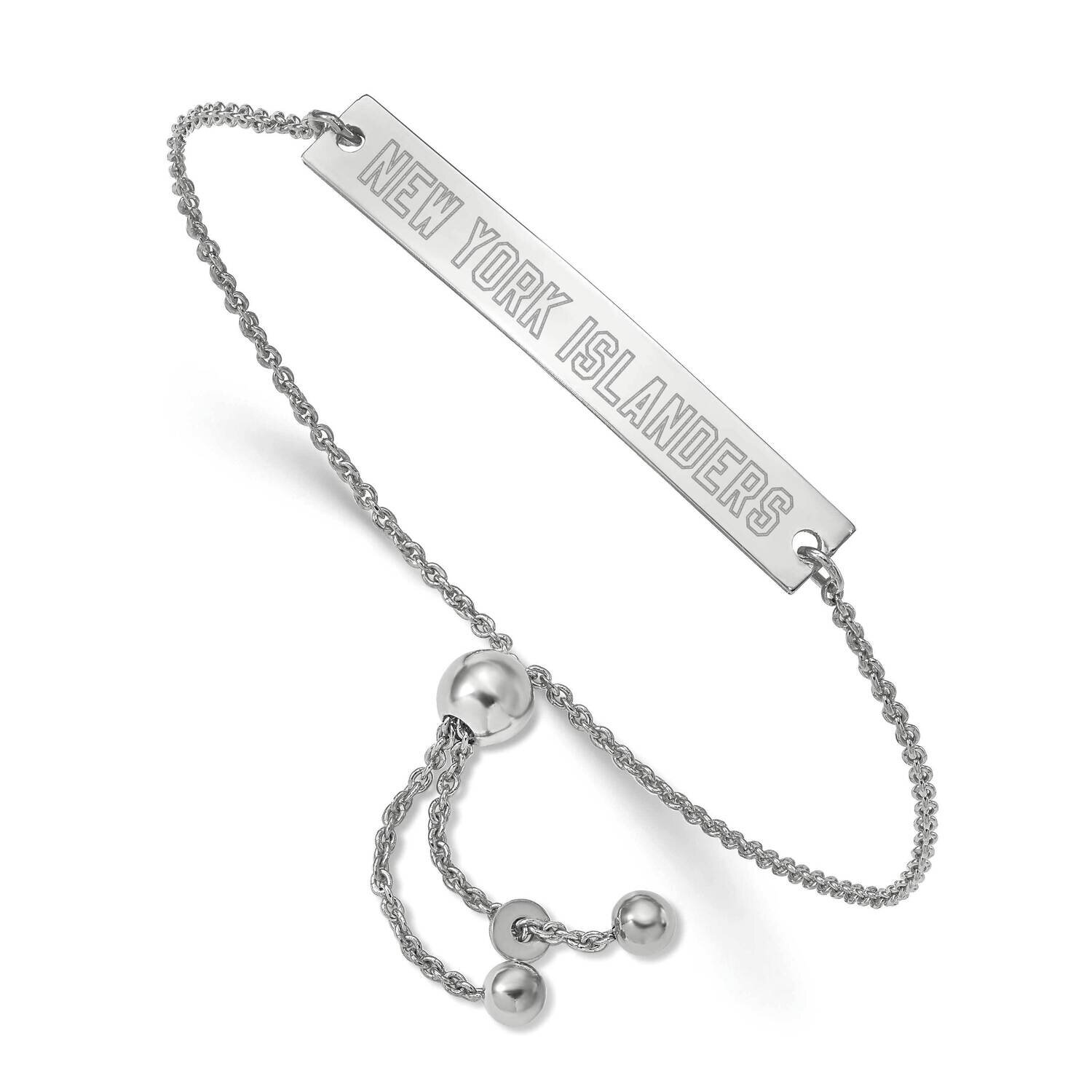 New York Islanders Small Bar Adjustable Bracelet Sterling Silver SS024ISL-9