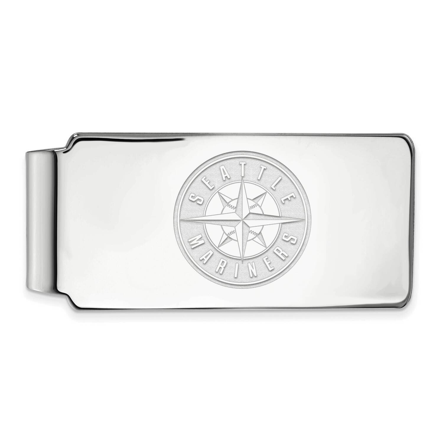 MLB Seattle Mariners Money Clip Sterling Silver Rhodium-plated SS024MRN