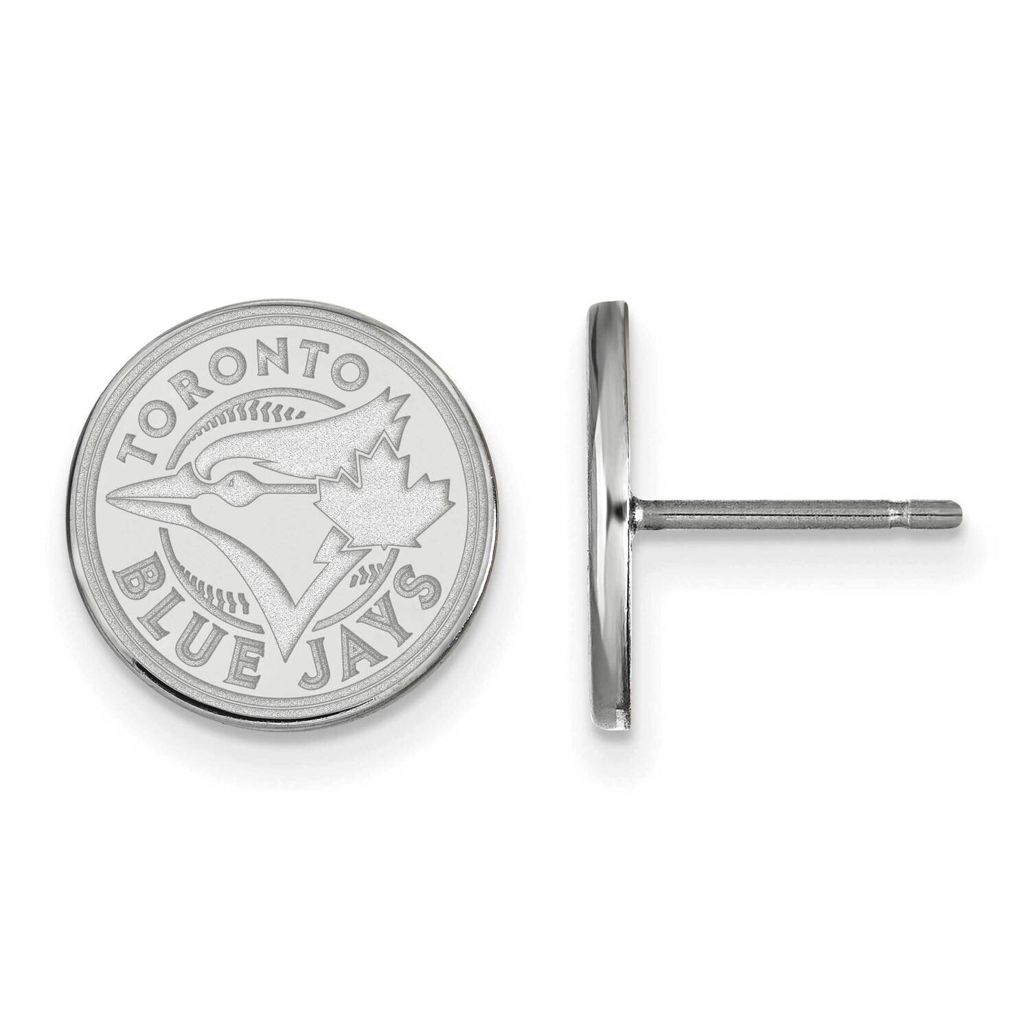 MLB Toronto Blue Jays Extra Small Post Earrings Sterling Silver Rhodium-plated SS025BLU