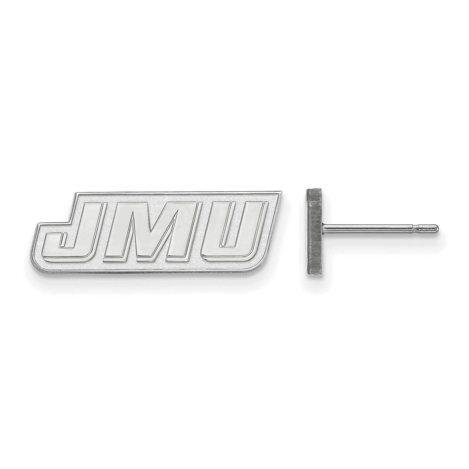 James Madison University Foundation Extra-Small Post Earrings Sterling Silver Rhodium-plated SS025J…