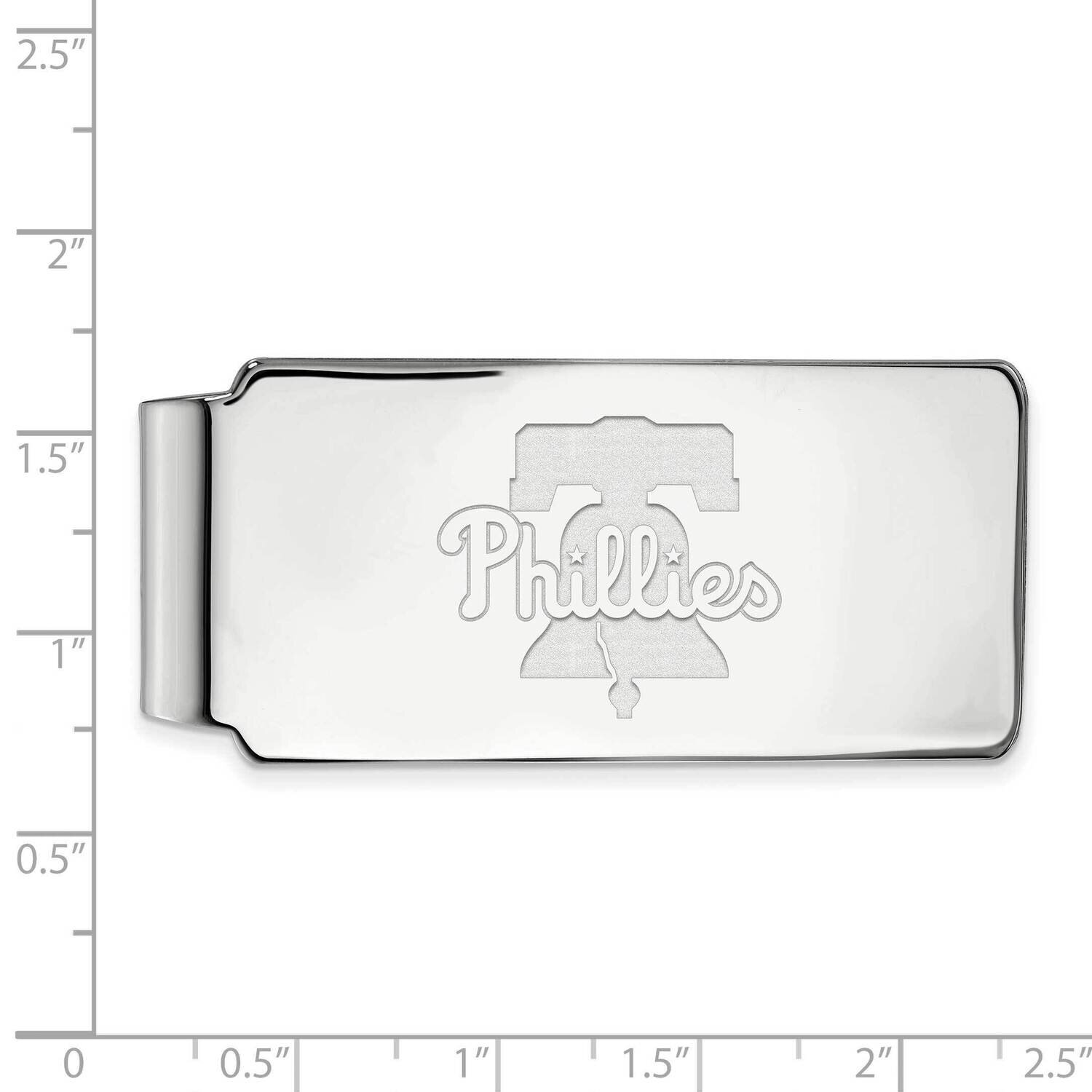 MLB Philadelphia Phillies Money Clip Sterling Silver Rhodium-plated SS026PHI