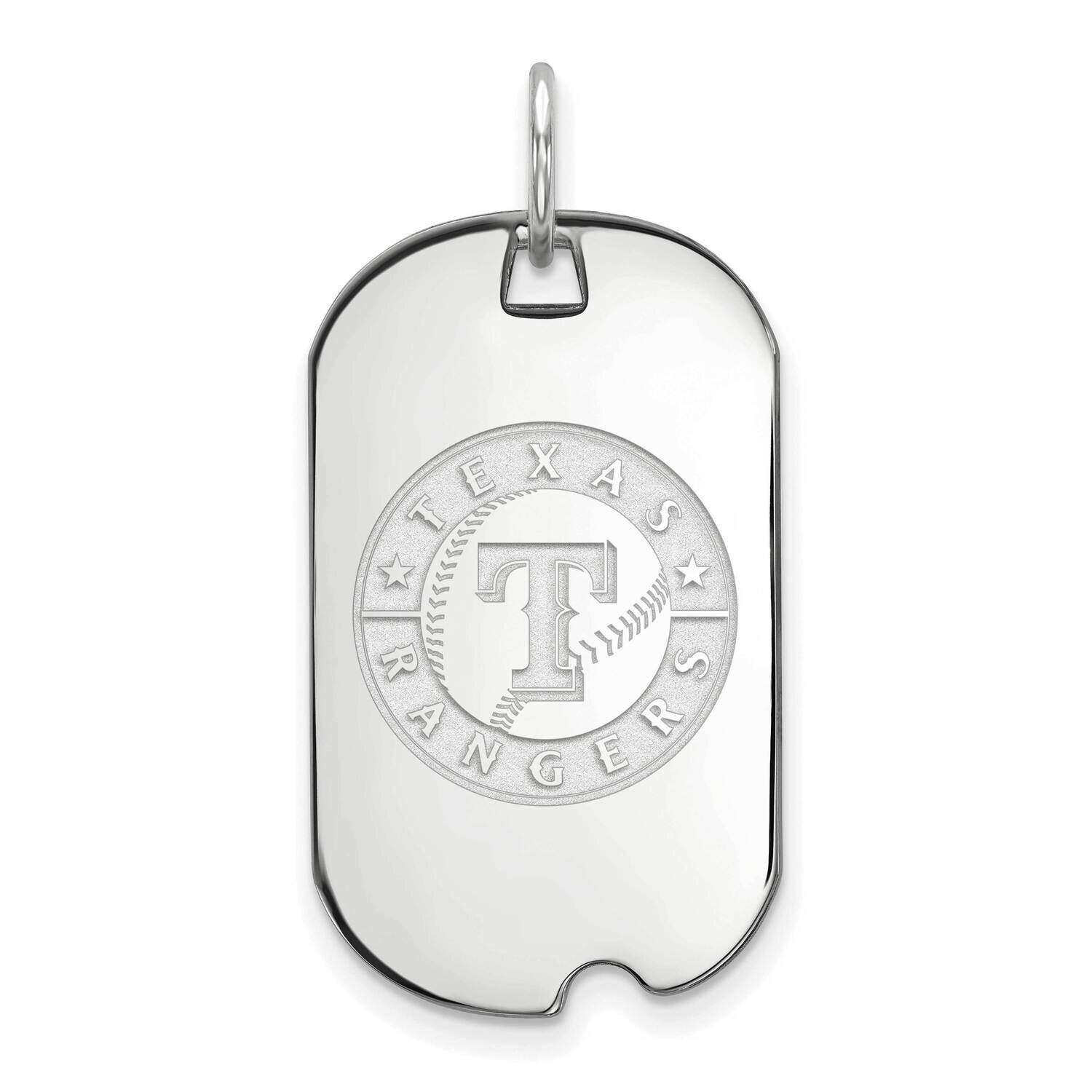 MLB Texas Rangers Small Dog Tag Pendant Sterling Silver Rhodium-plated SS026RAN, MPN: SS026RAN, 883…