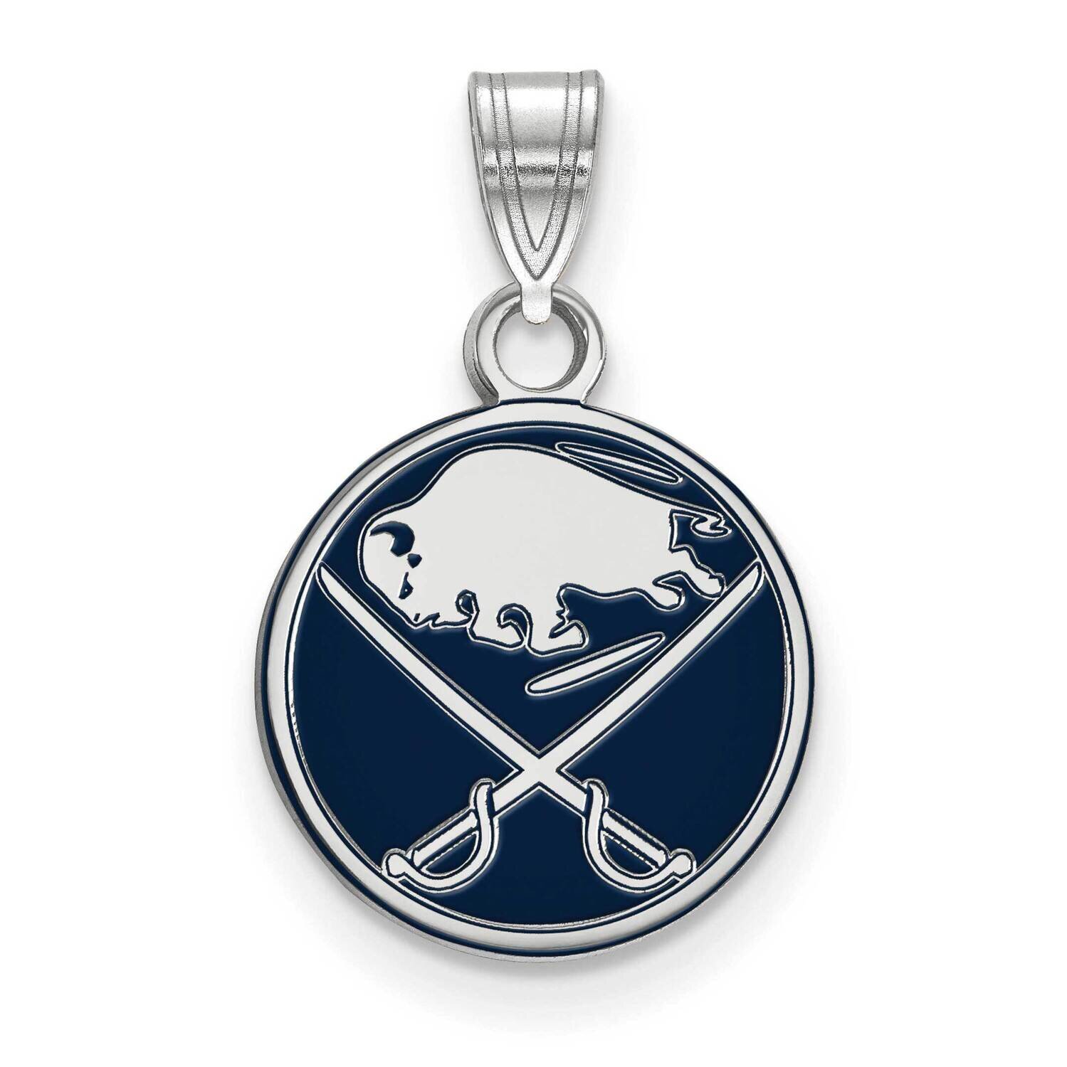 Buffalo Sabres Small Enamel Pendant Sterling Silver Rhodium-plated SS026SAB, MPN: SS026SAB, 1911011…